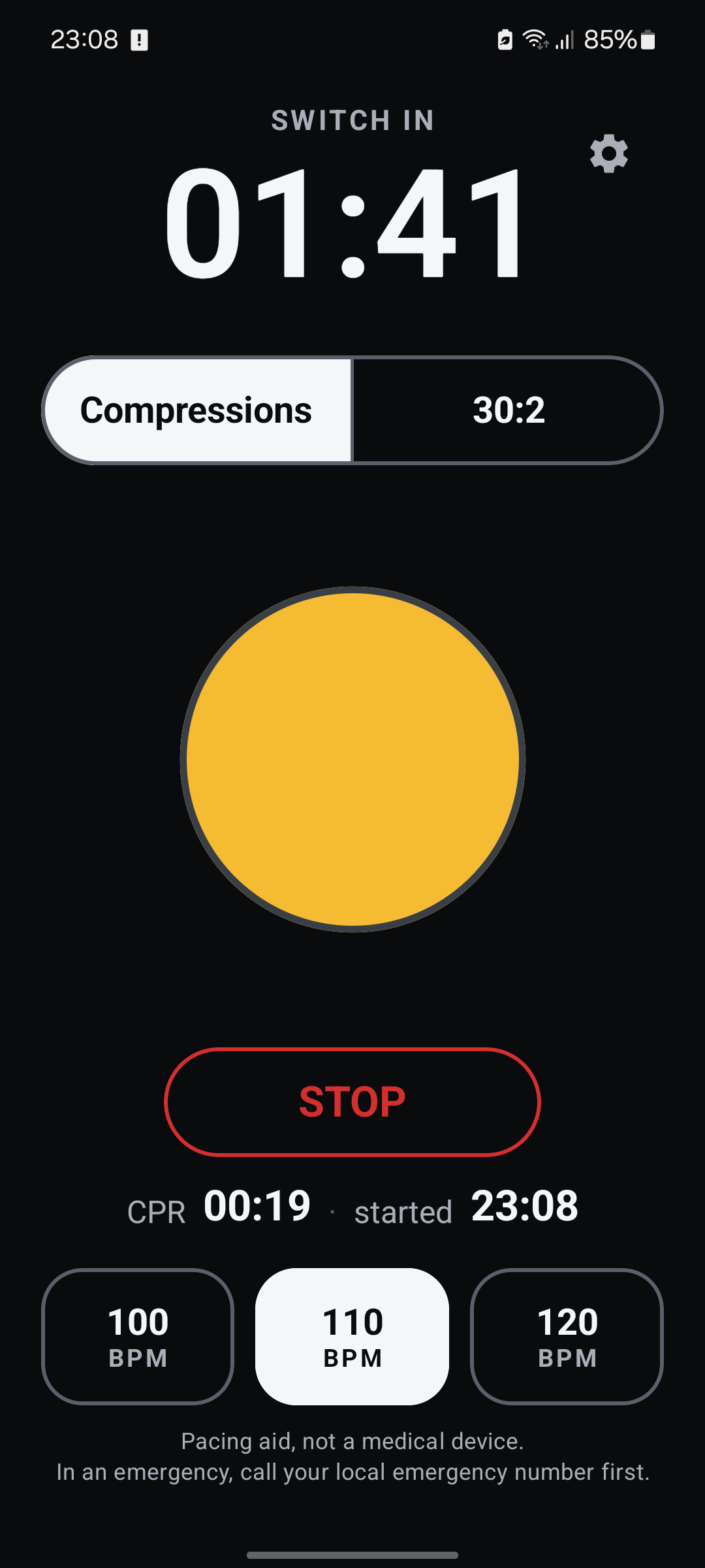 Screenshot of CPR Beat