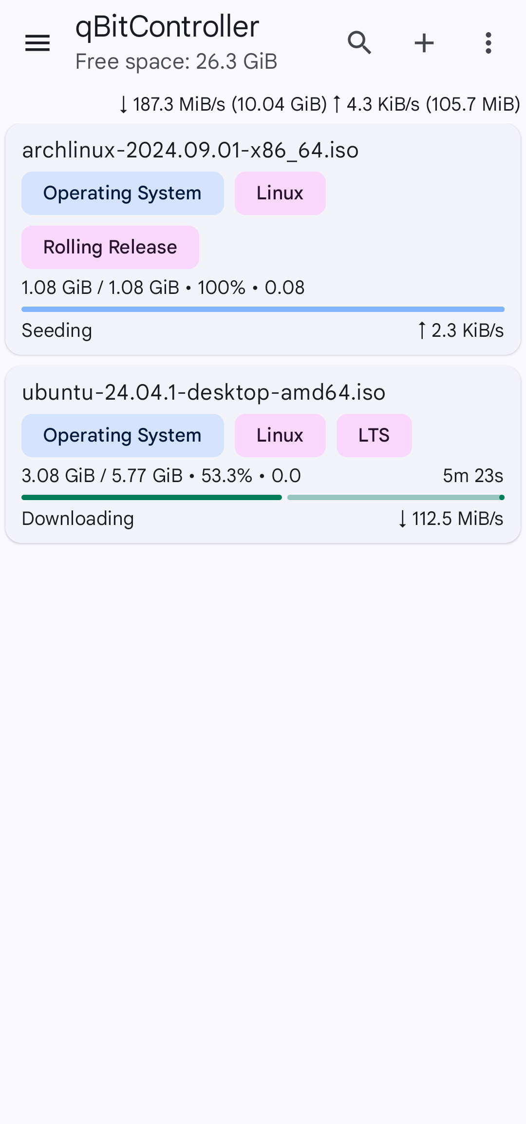 Screenshot of qBitController