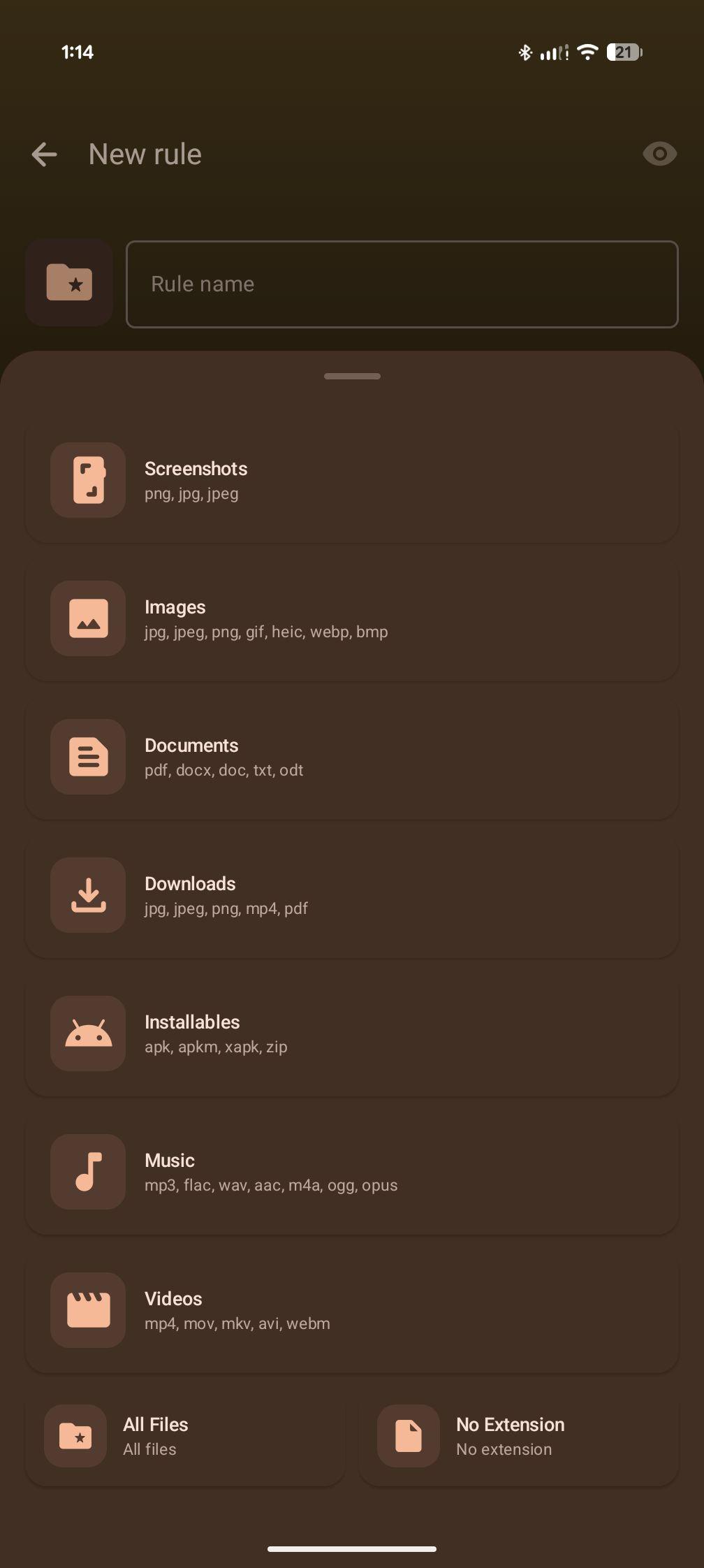 Screenshot of FilePipe: Auto file organizer
