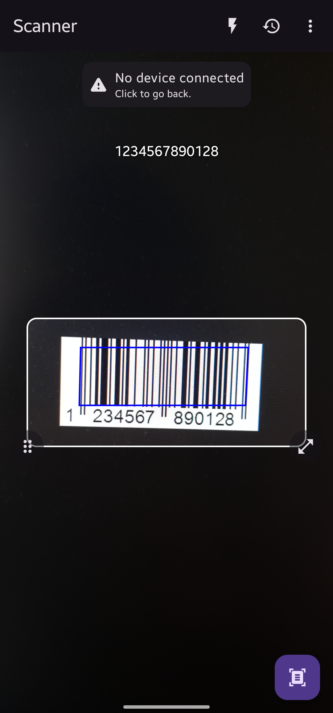 Screenshot of Bluetooth QR & Barcode to PC
