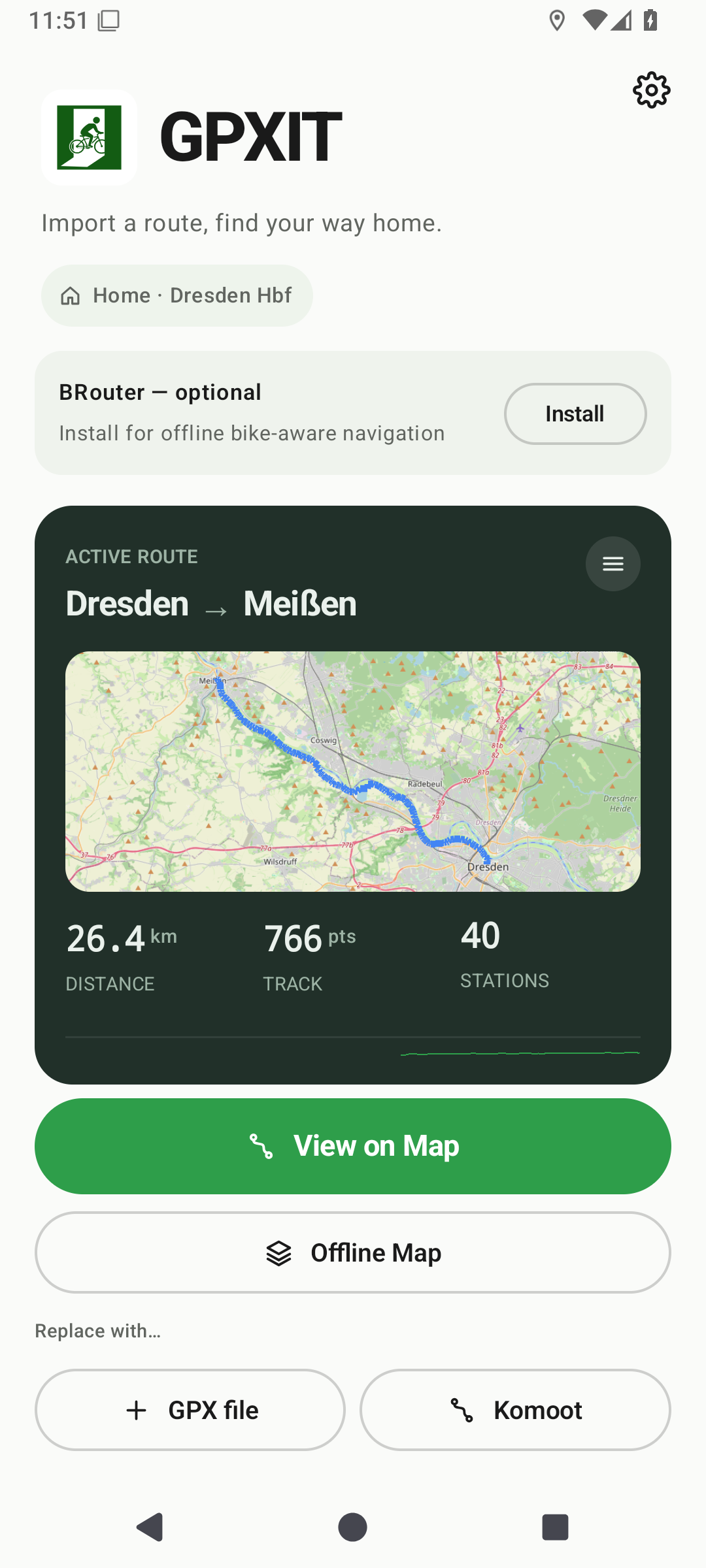 Screenshot of GPXIT