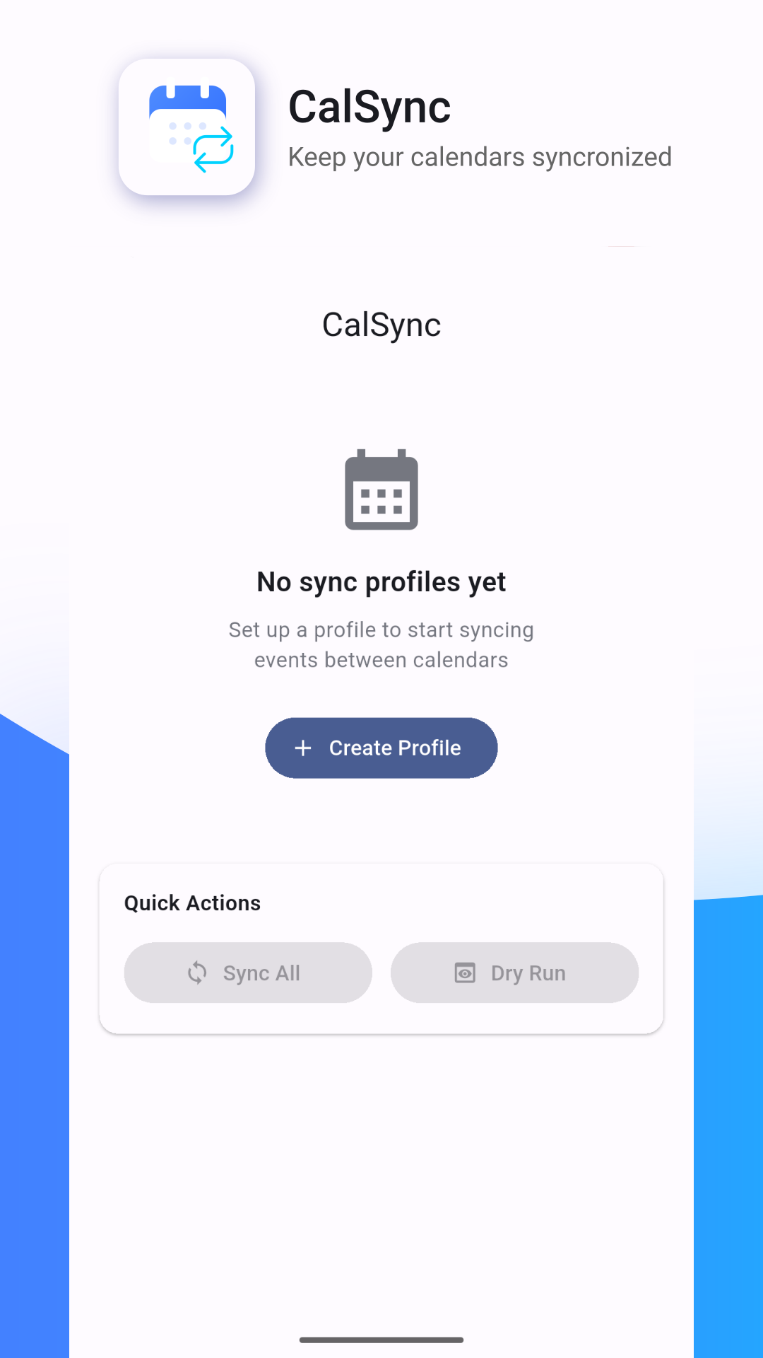 Screenshot of CalSync - Local Calendar Sync