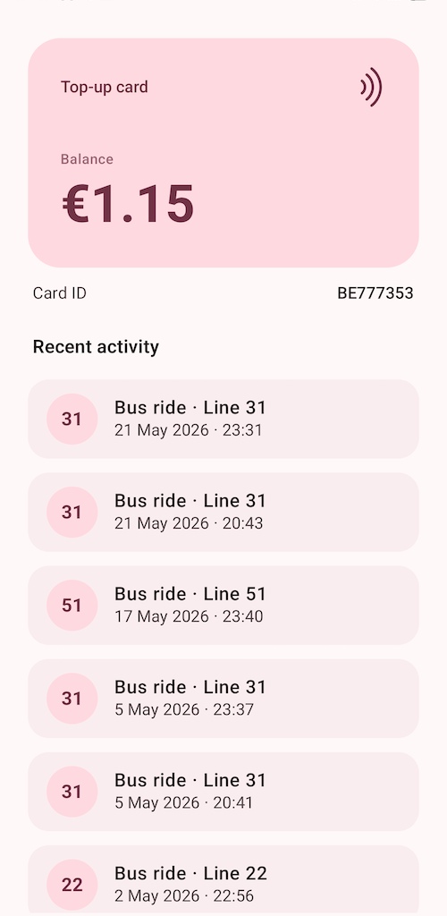 Screenshot of Zaragoza Tarjeta Bus