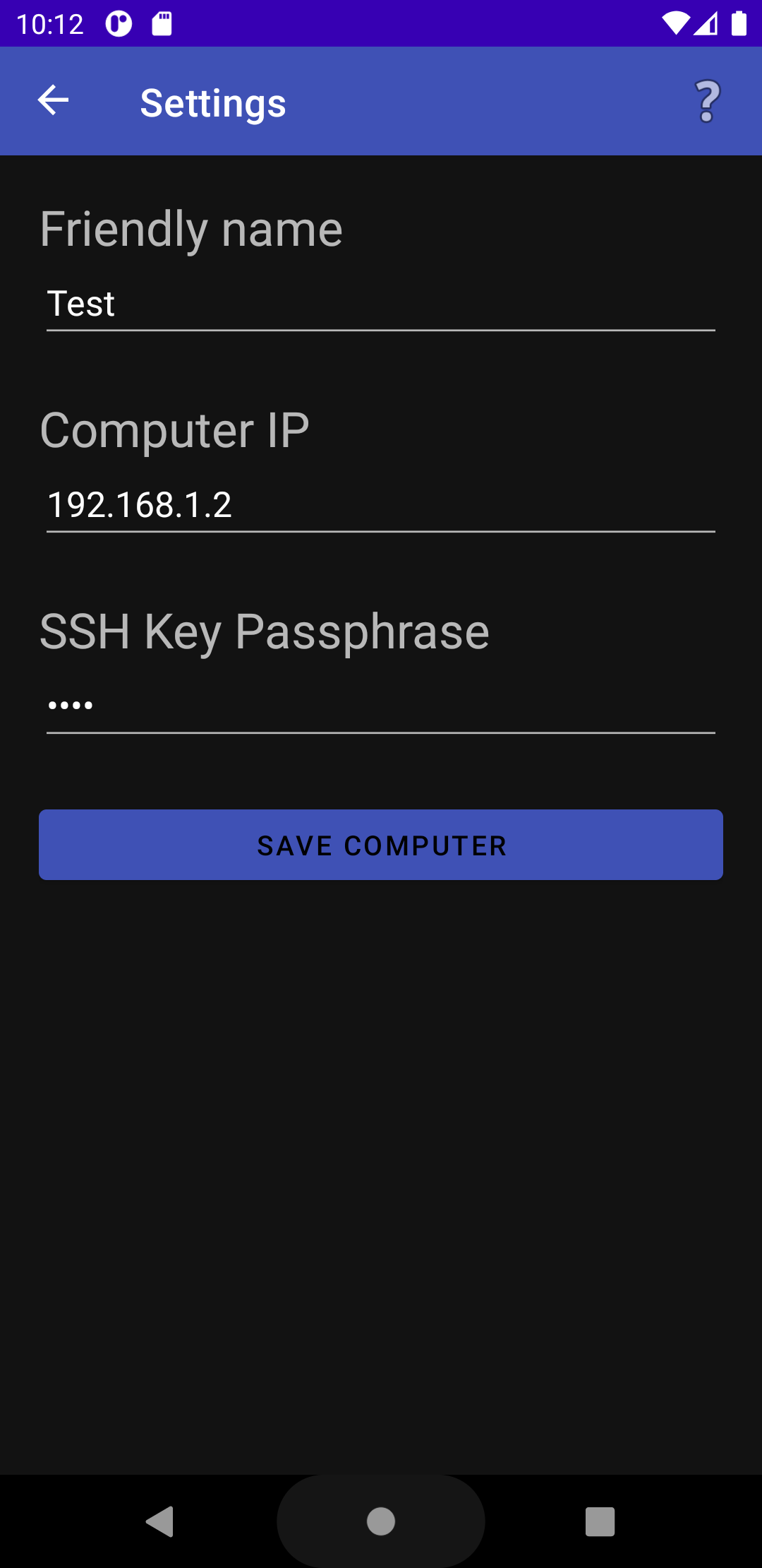 Screenshot of FiSSH