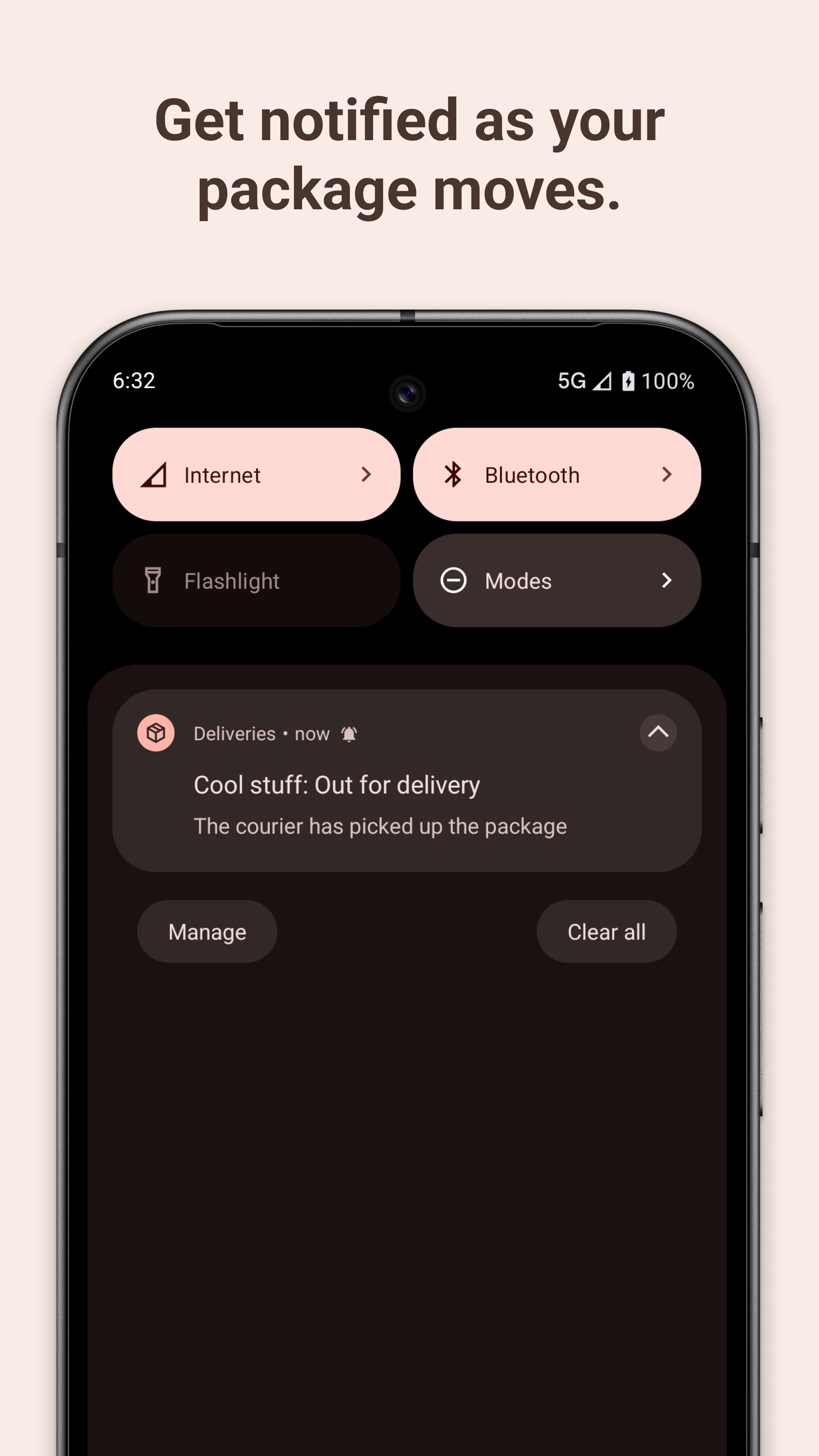 Screenshot of Deliveries: Track your parcels