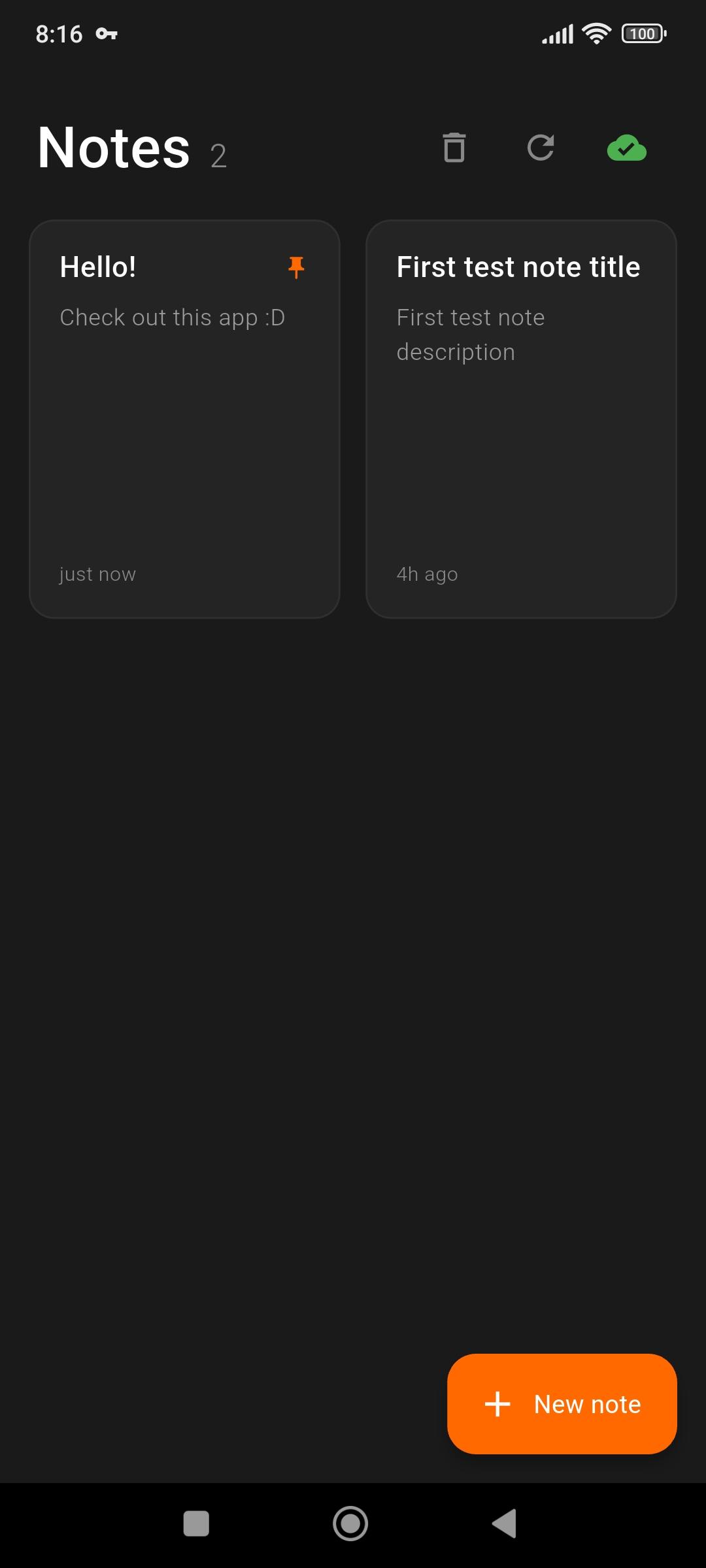 Screenshot of LibreNotes
