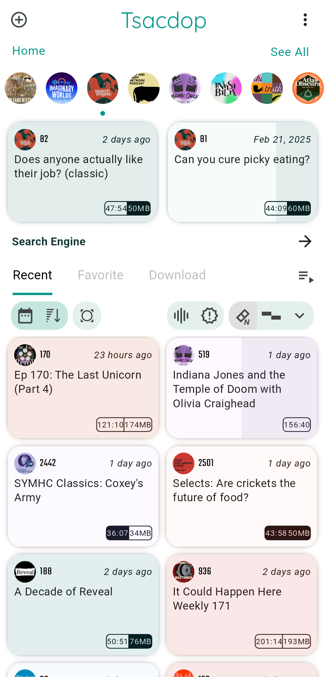 Screenshot of Tsacdop-Fork - Podcast Player