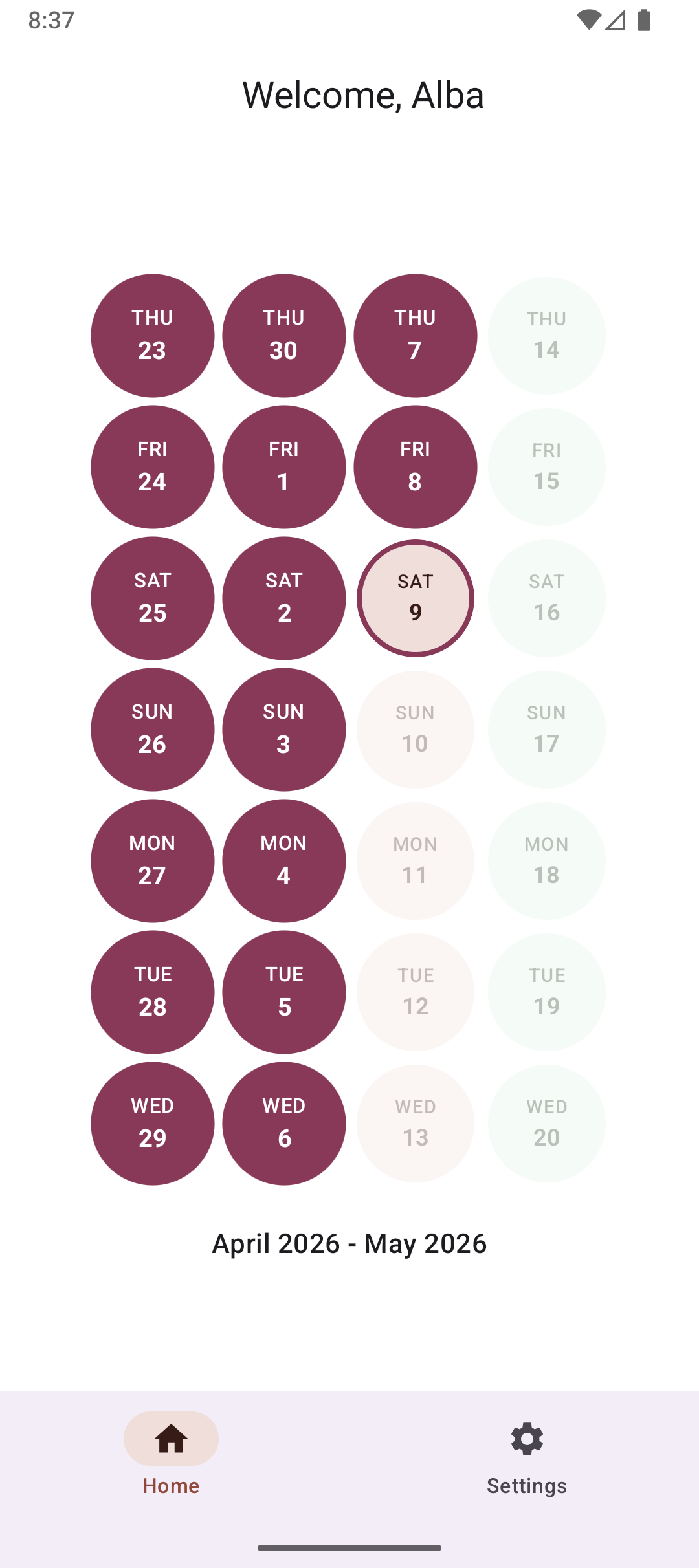 Screenshot of OpenPillReminder: Birth Control Pill Tracker