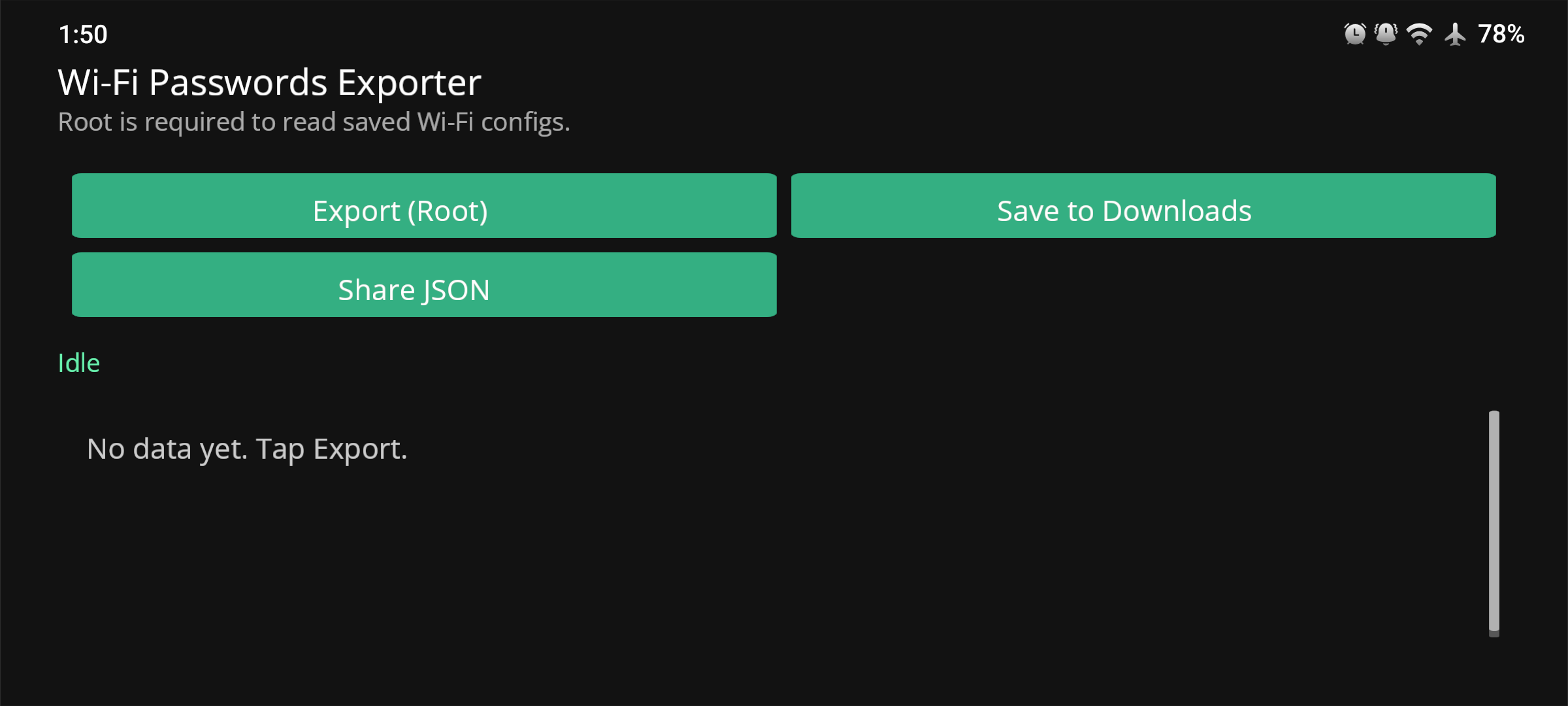 Screenshot of WiFi Exporter