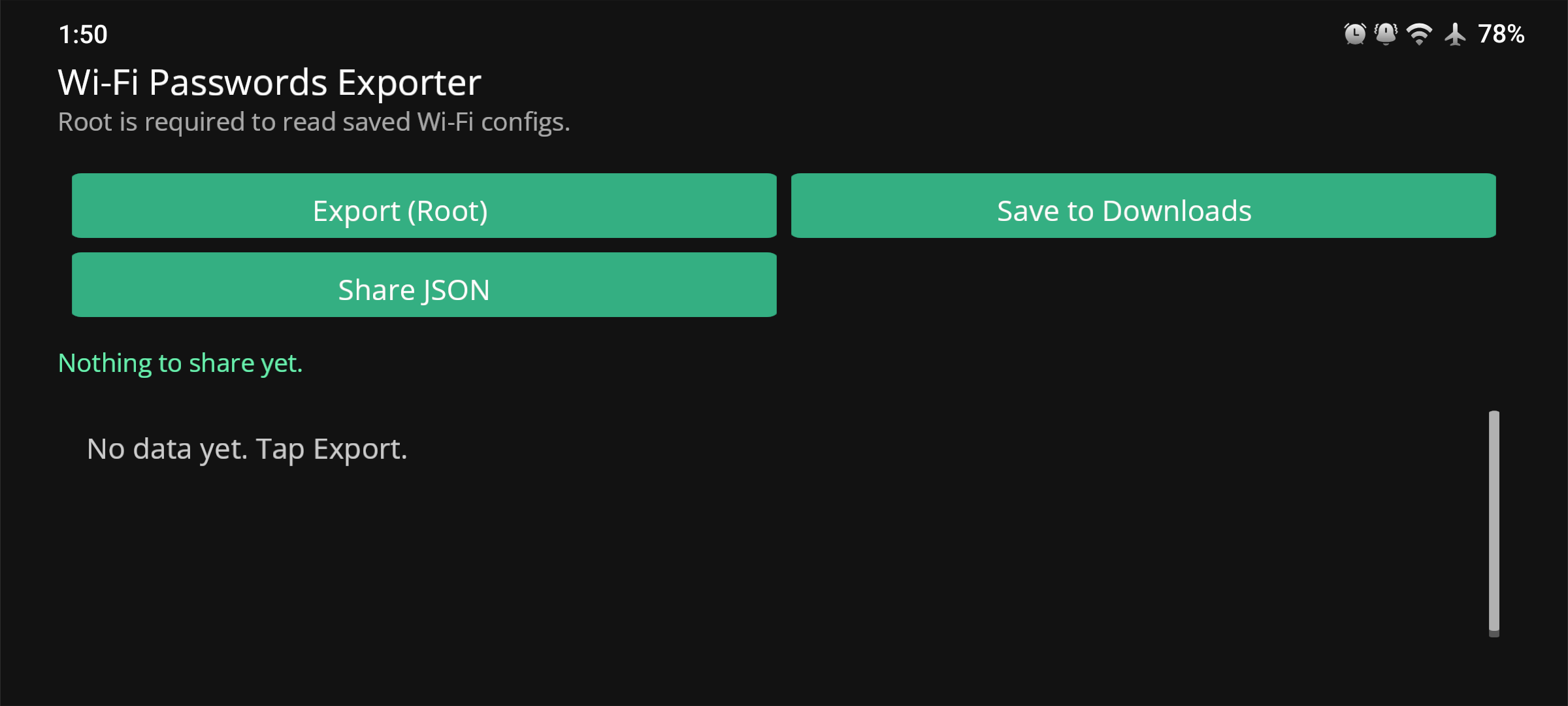 Screenshot of WiFi Exporter