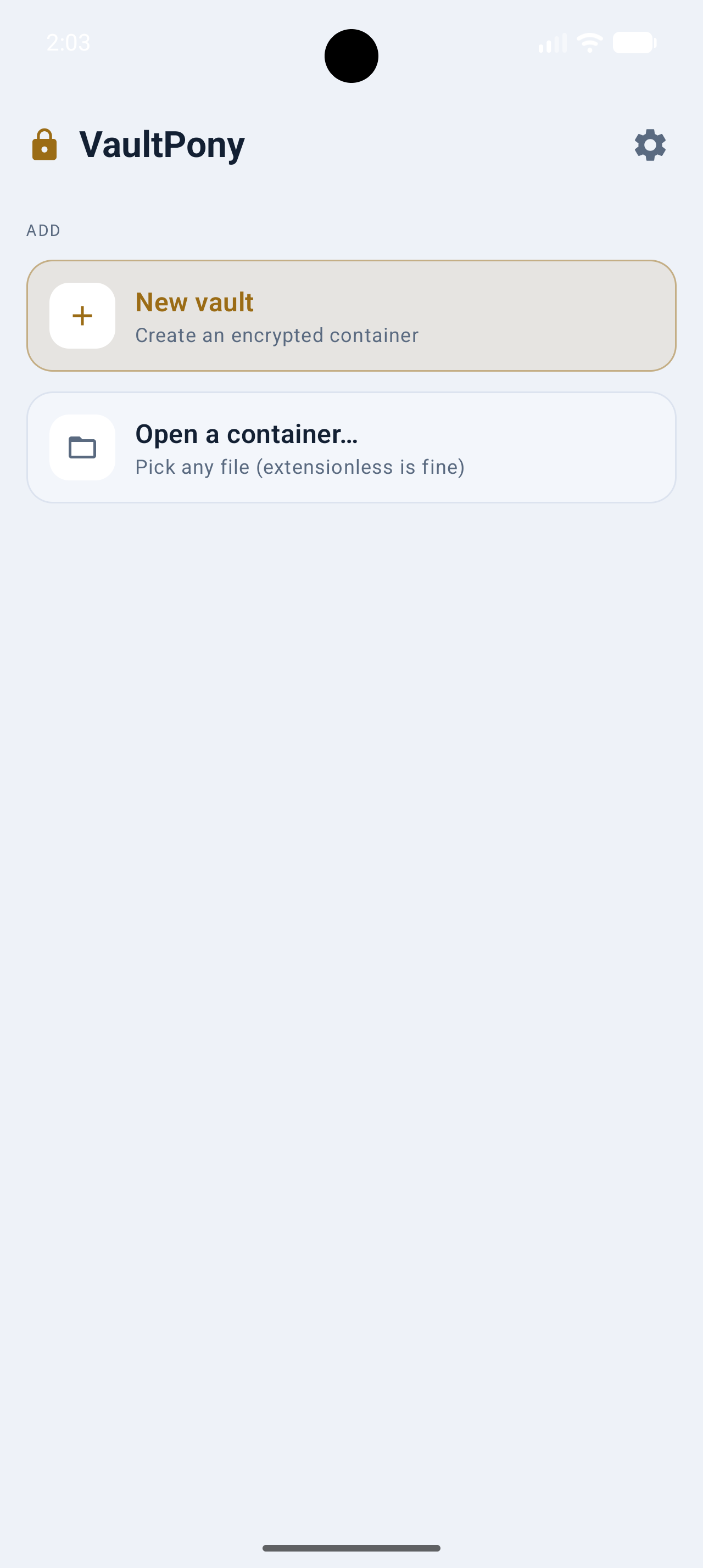 Screenshot of VaultPony