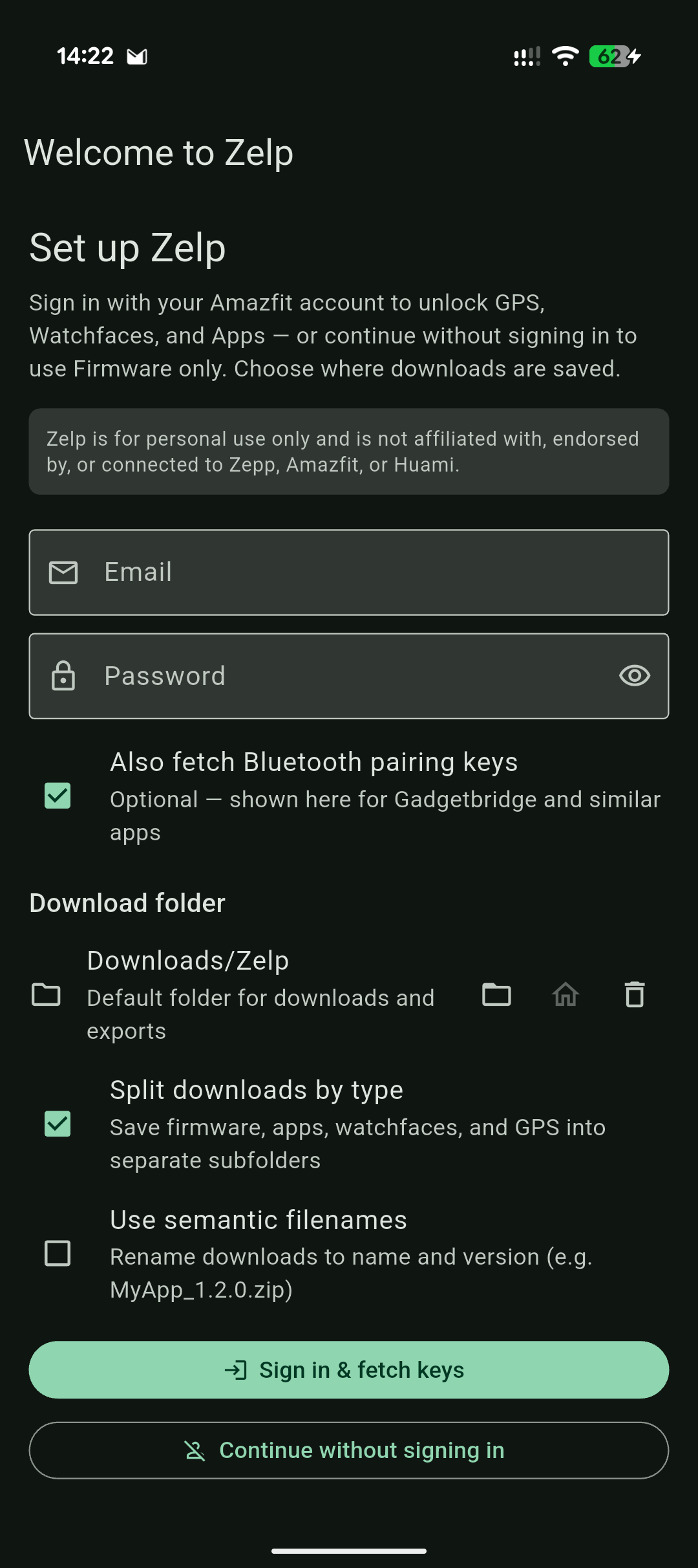 Screenshot of Zelp