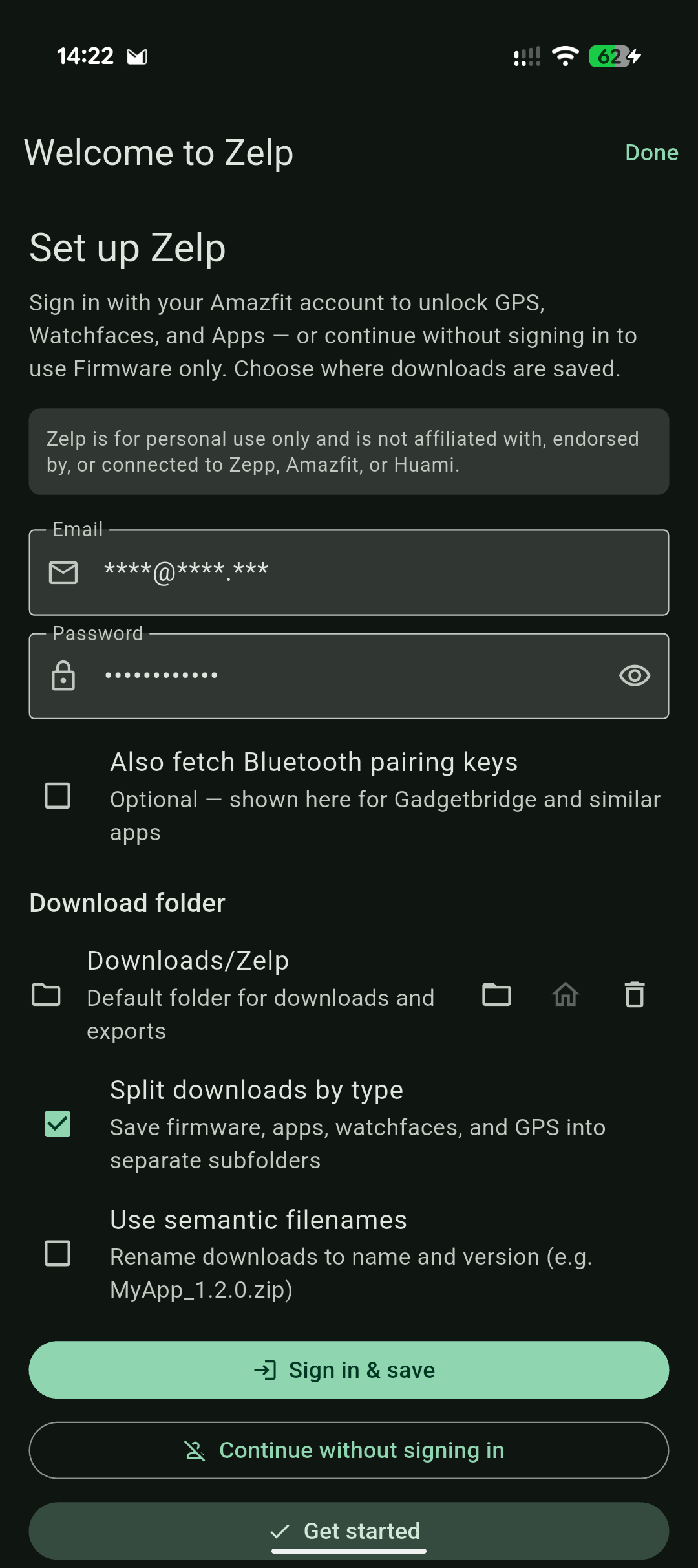 Screenshot of Zelp