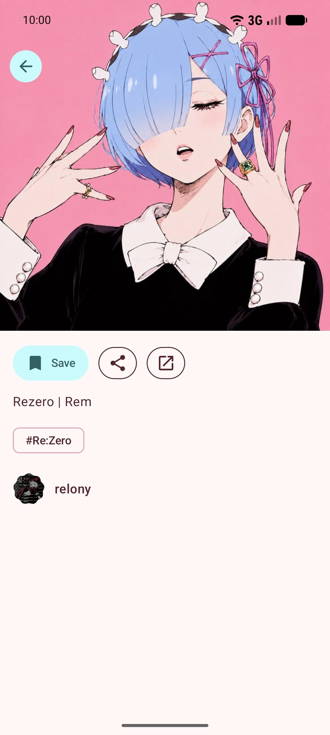 Screenshot of Pinry client