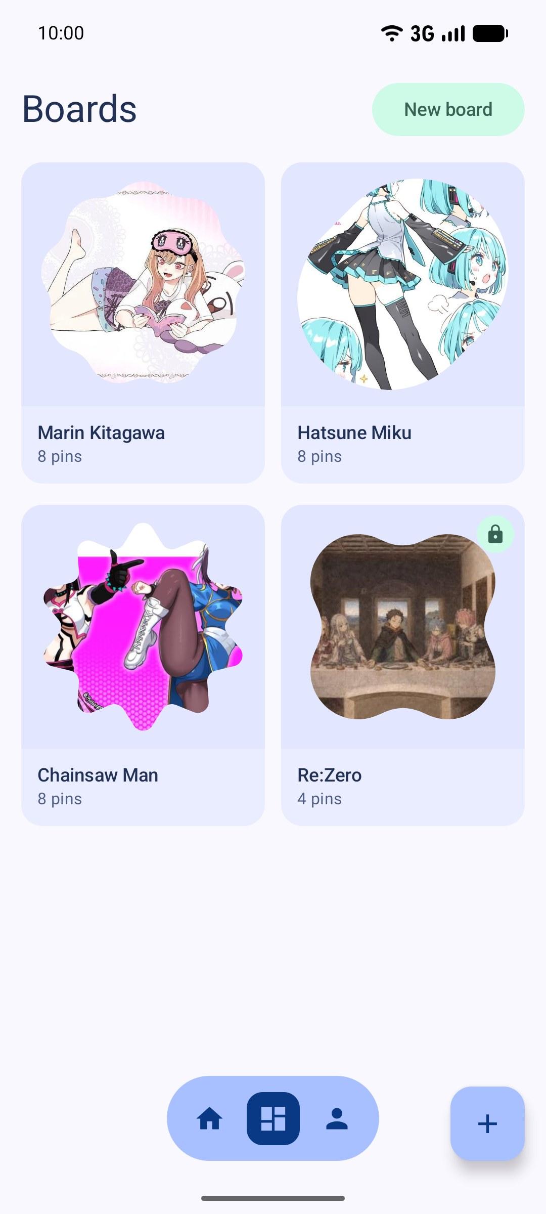 Screenshot of Pinry client