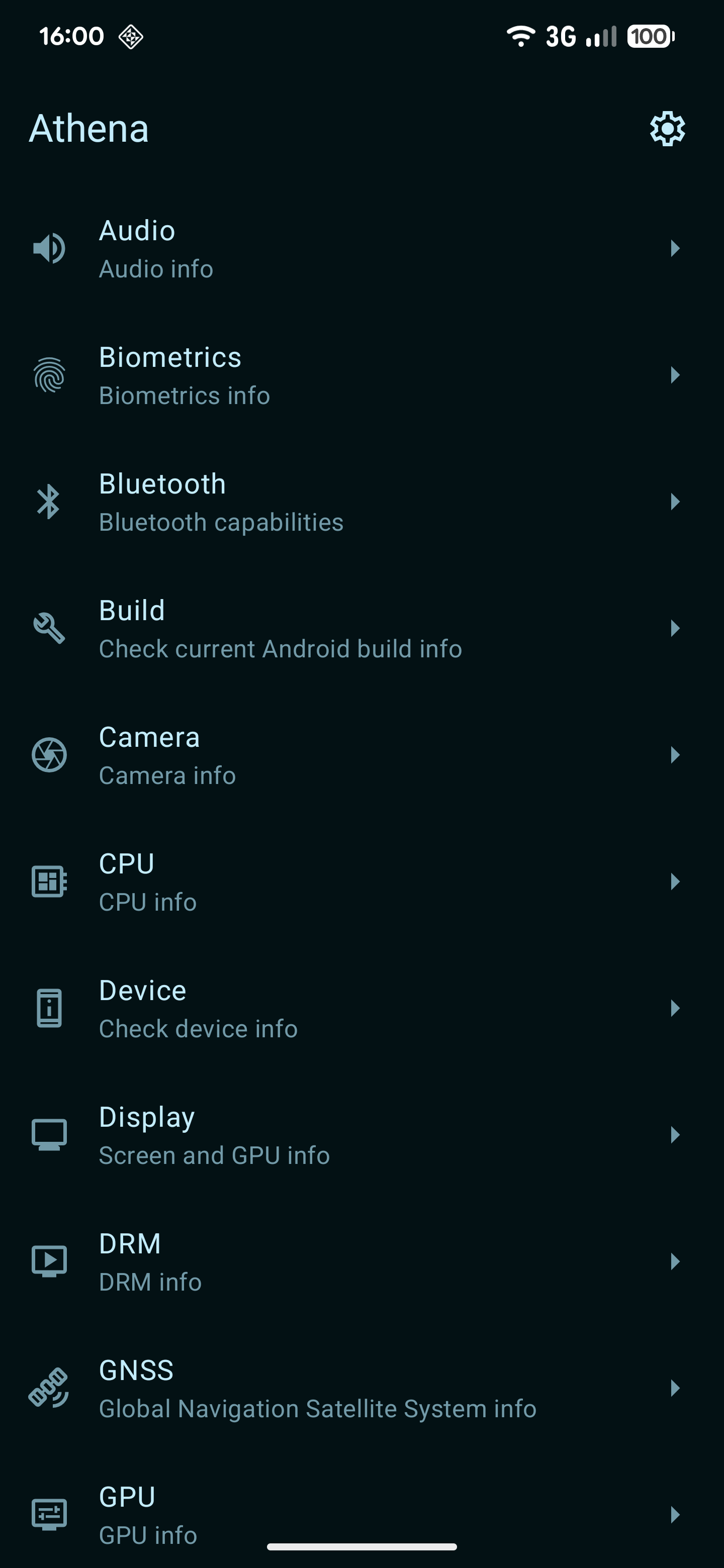 Screenshot of Athena
