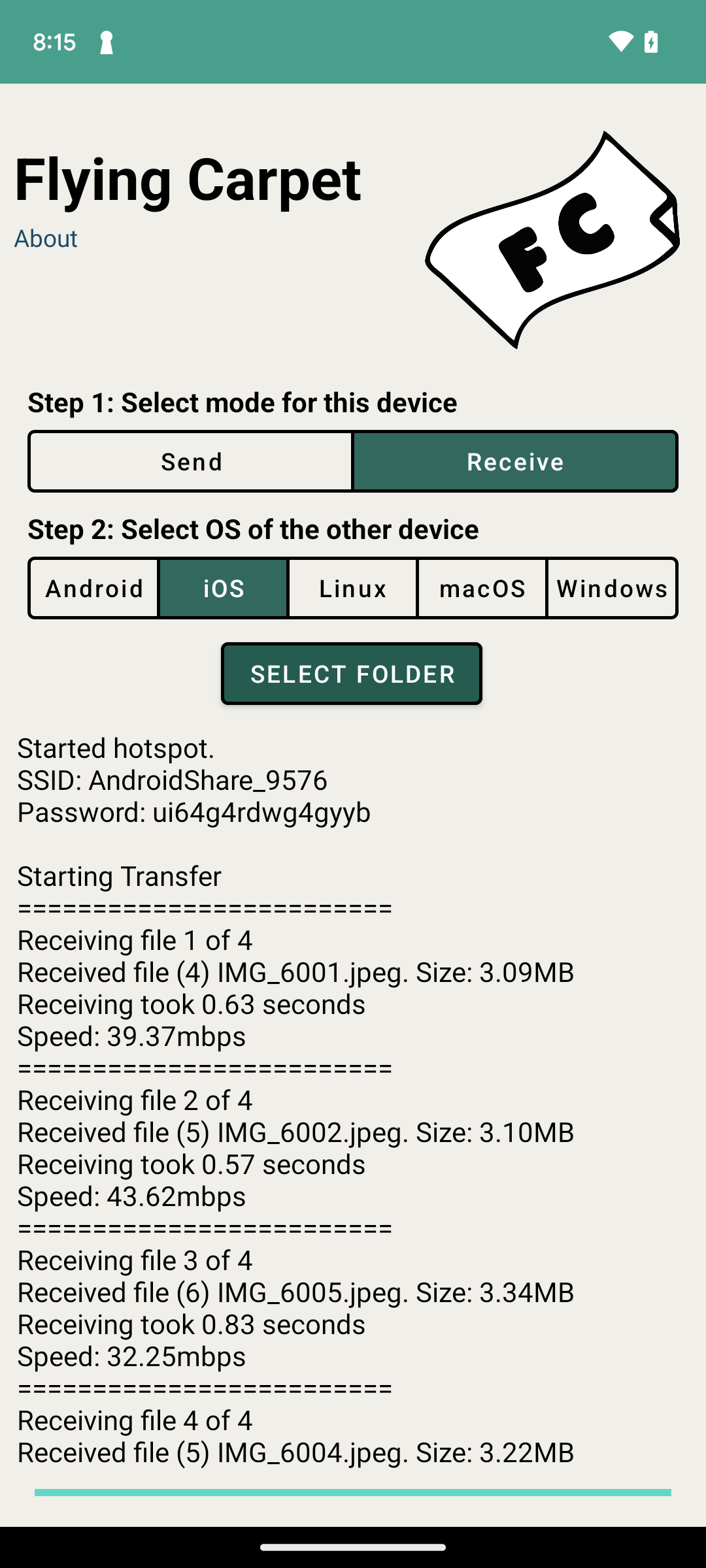 Screenshot of Flying Carpet