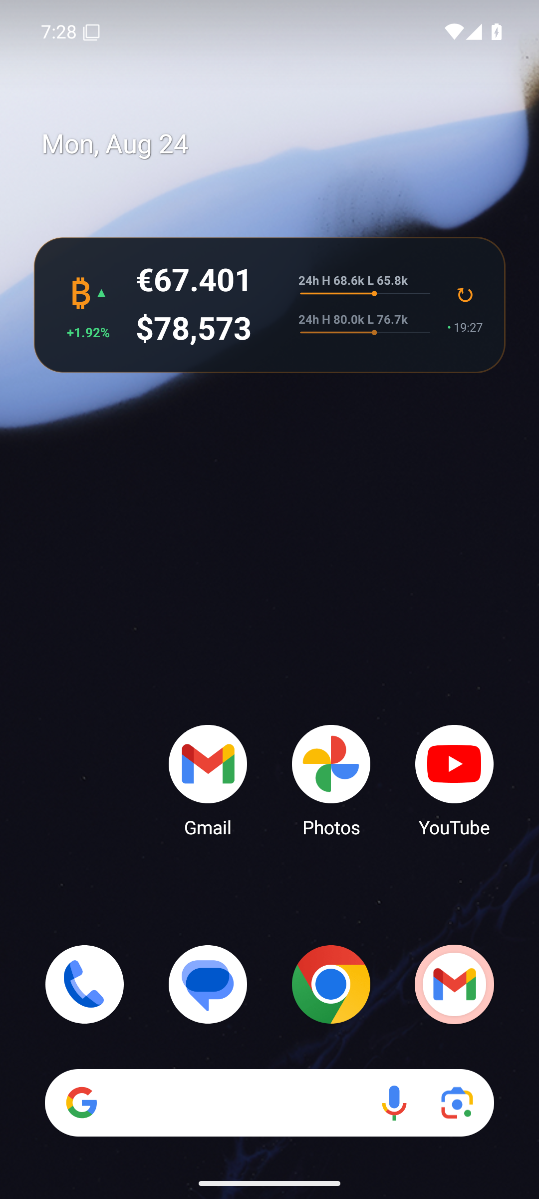 Screenshot of Bitcoin Ticker (+Widget)