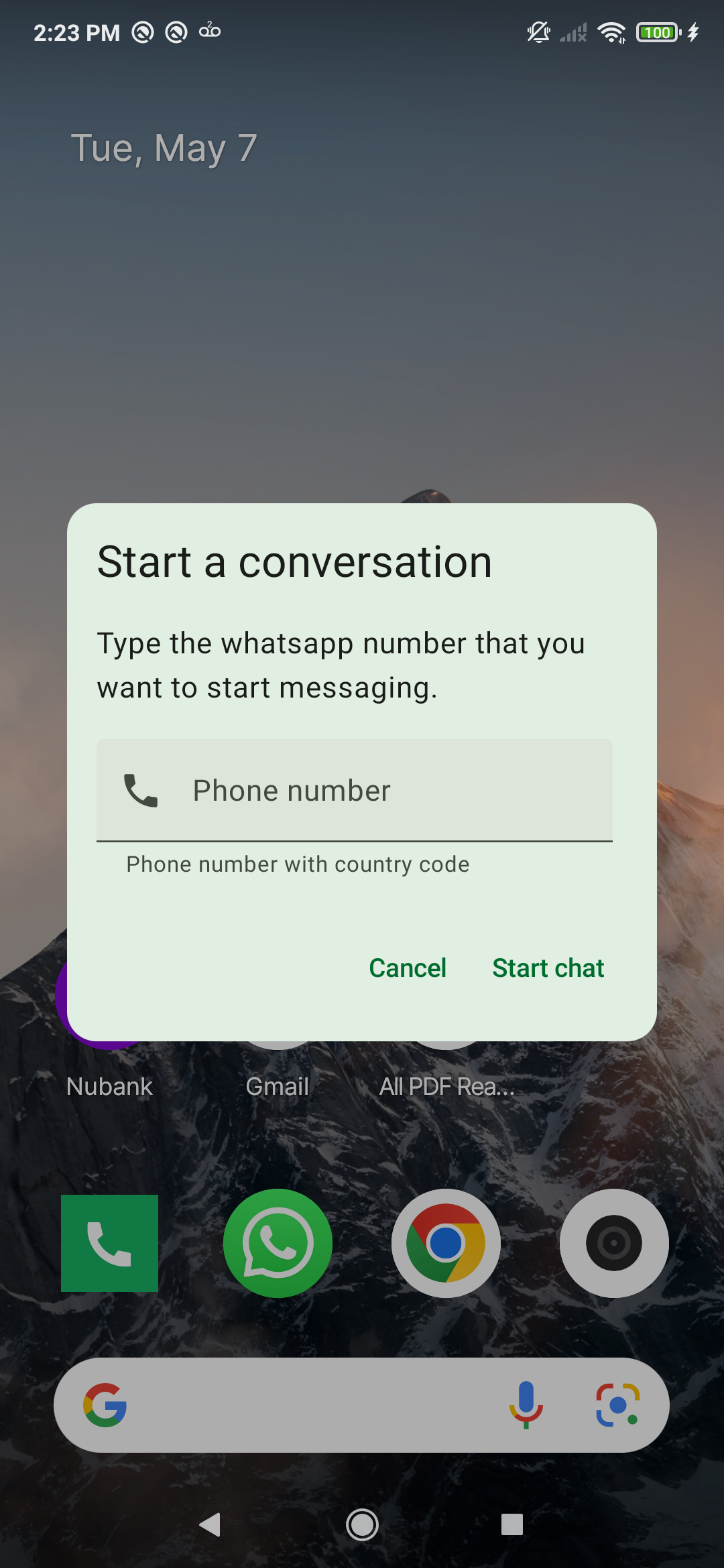 Screenshot of ChatLaunch for WhatsApp