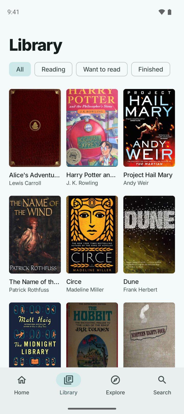 Screenshot of Shelf