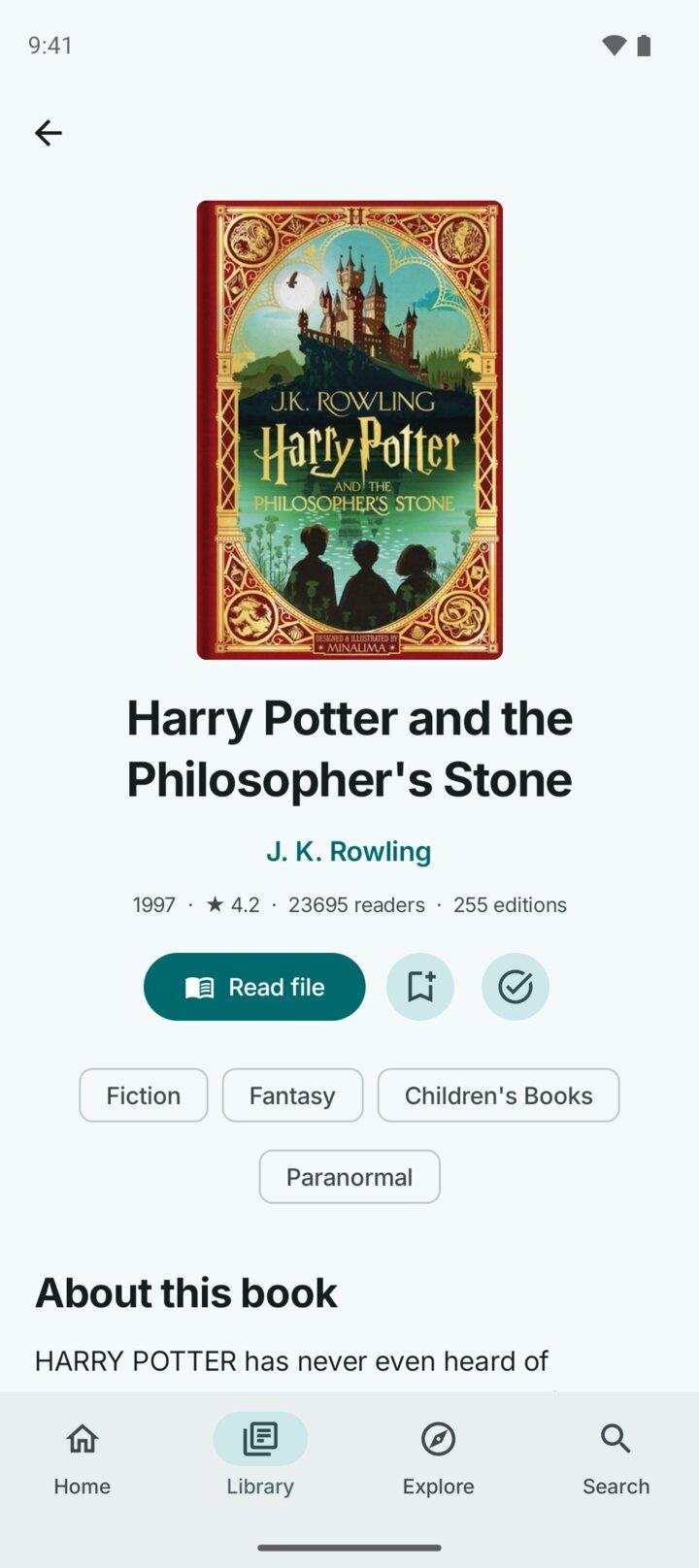 Screenshot of Shelf