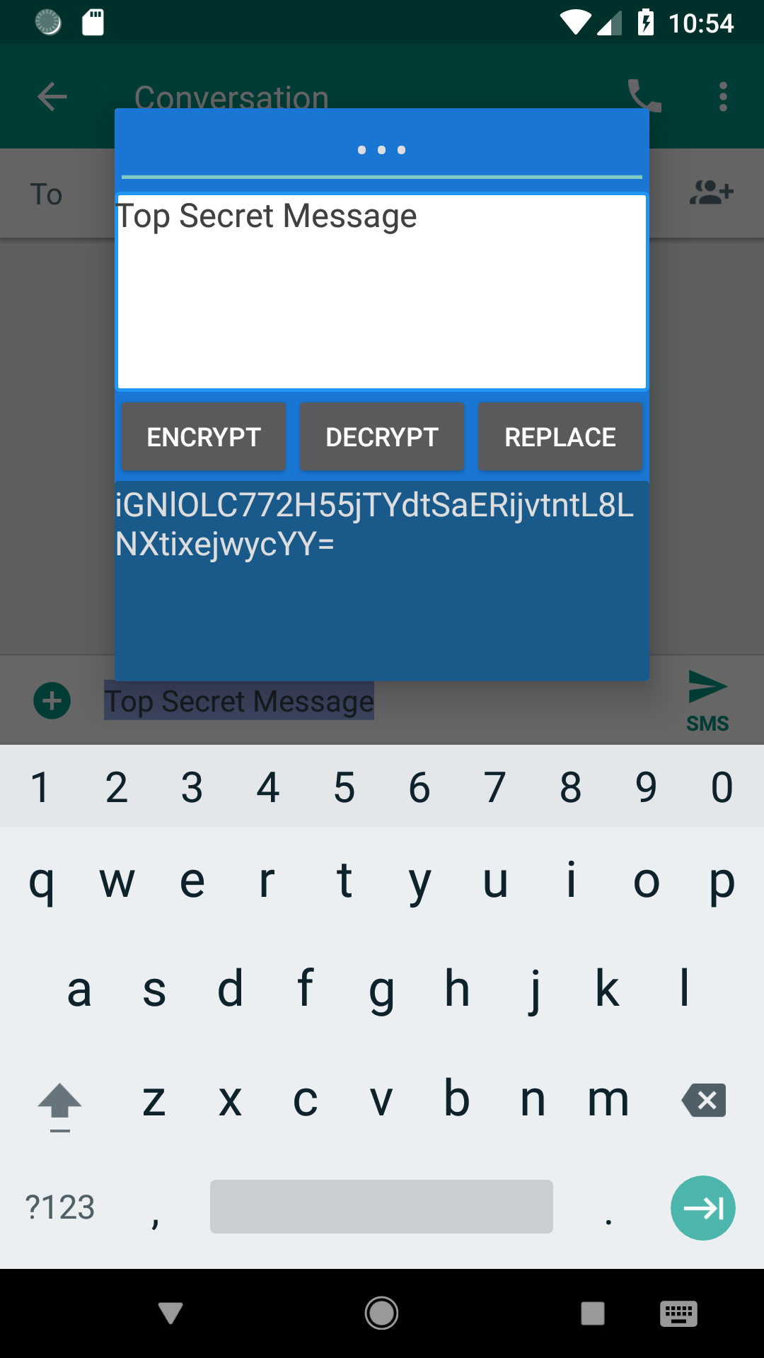 Screenshot of Encrypt Text