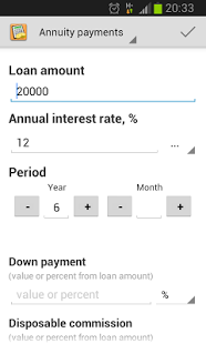Screenshot of Simple Loan Calculator