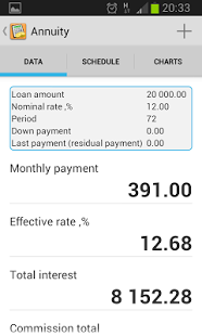 Screenshot of Simple Loan Calculator