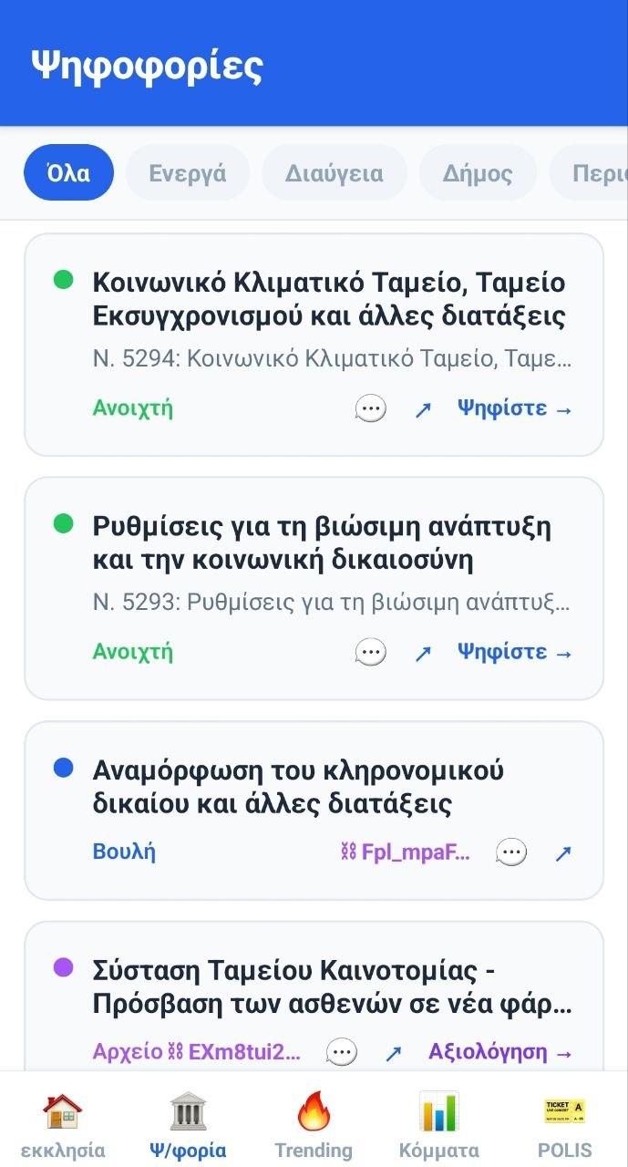 Screenshot of ekklesia — Direct Democracy