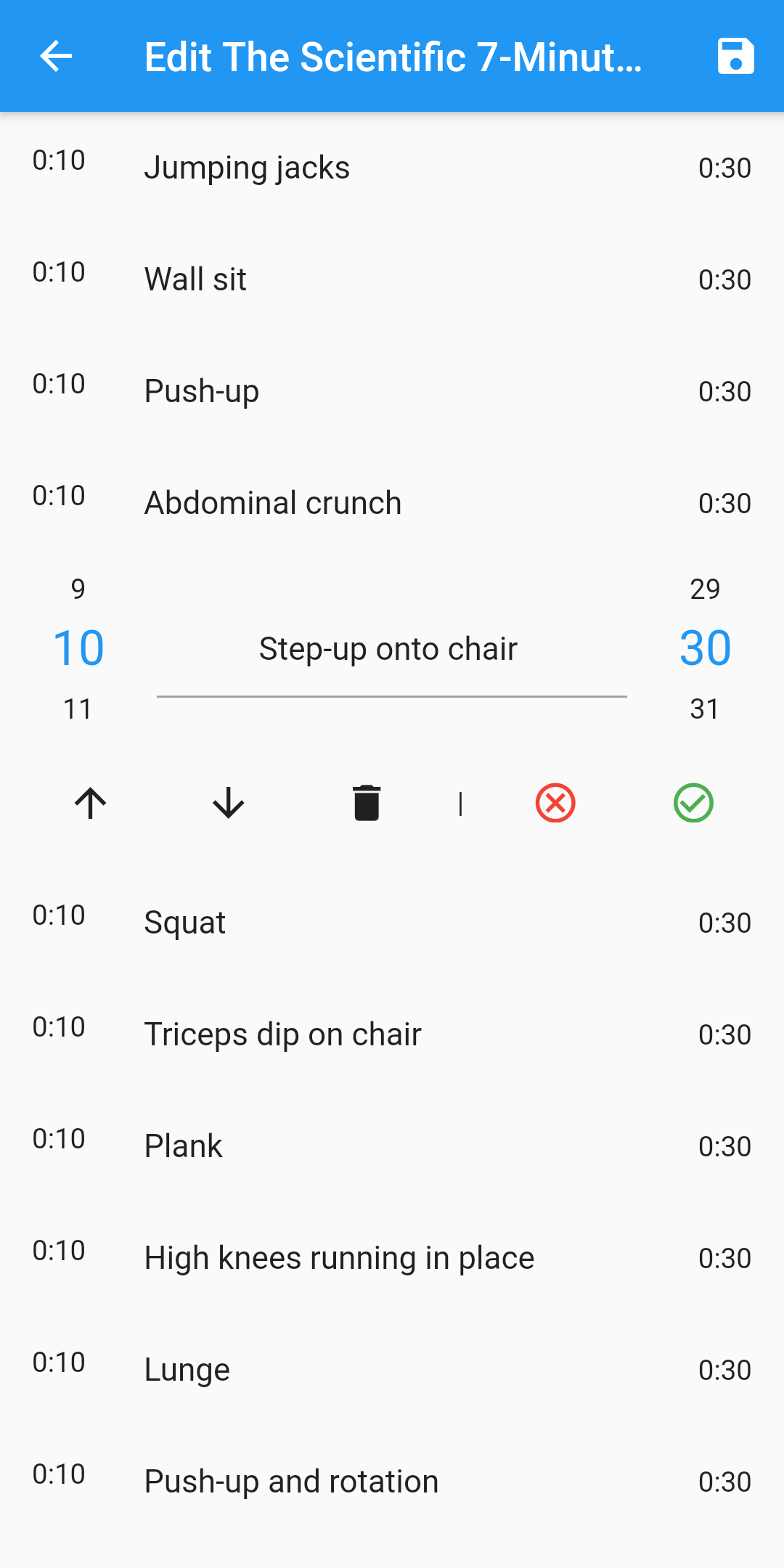 Screenshot of Workout Time!