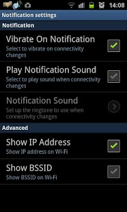 Screenshot of EZ Wifi Notification