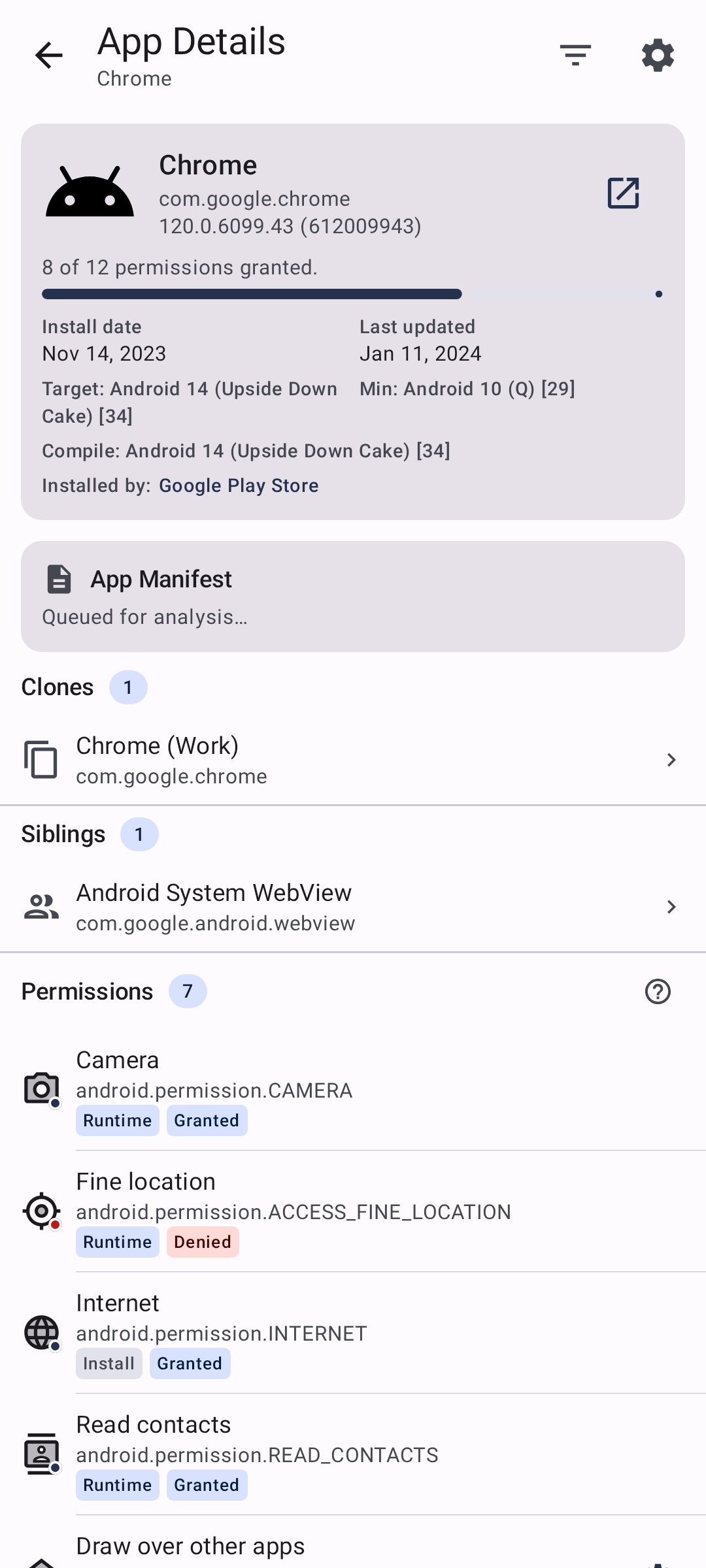 Screenshot of Permission Pilot