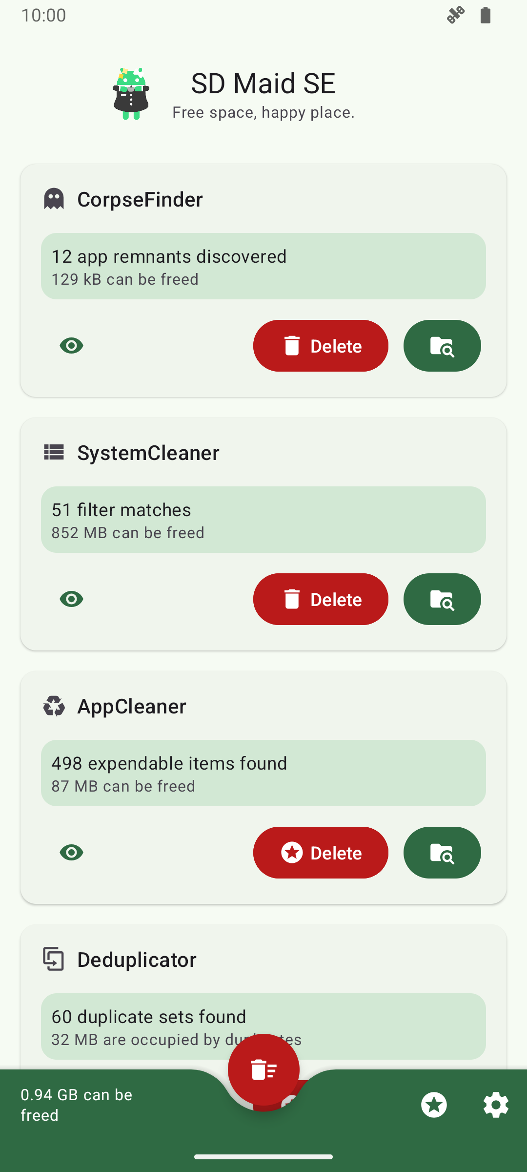 Screenshot of SD Maid 2/SE - System Cleaner