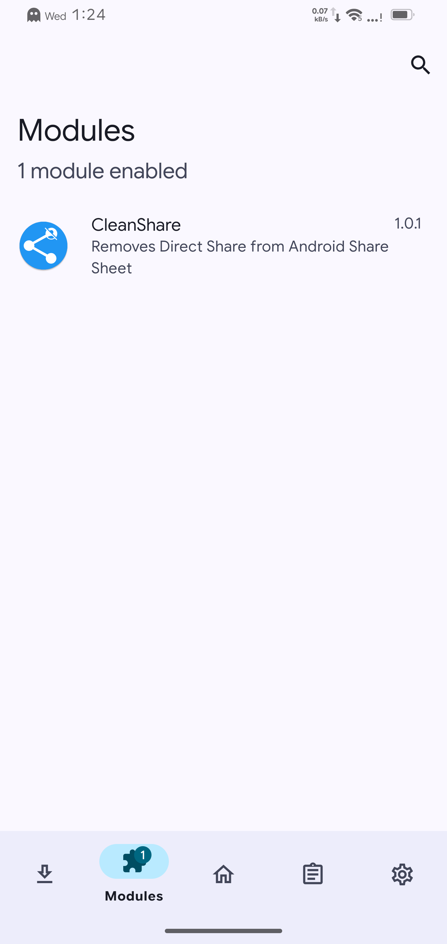 Screenshot of CleanShare