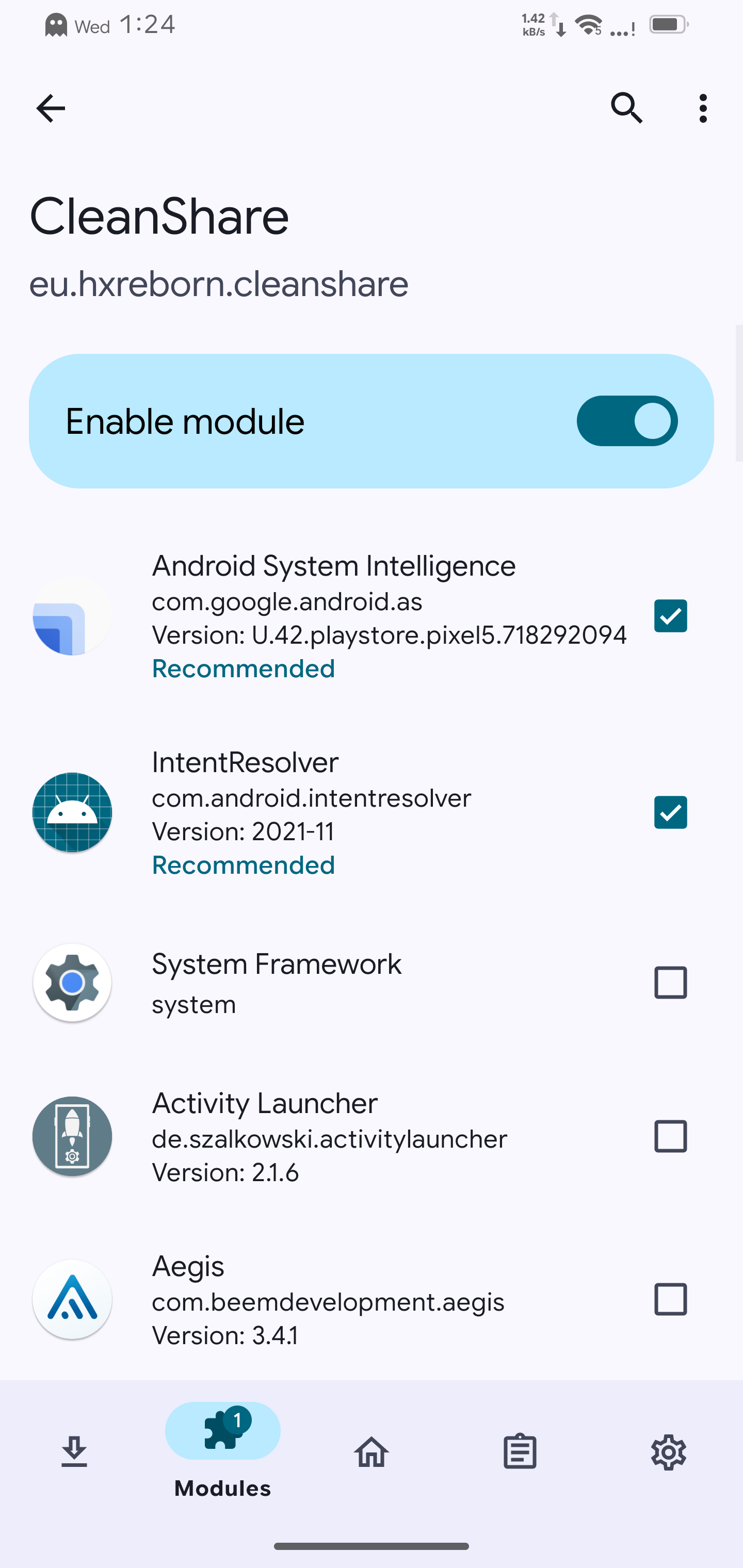 Screenshot of CleanShare
