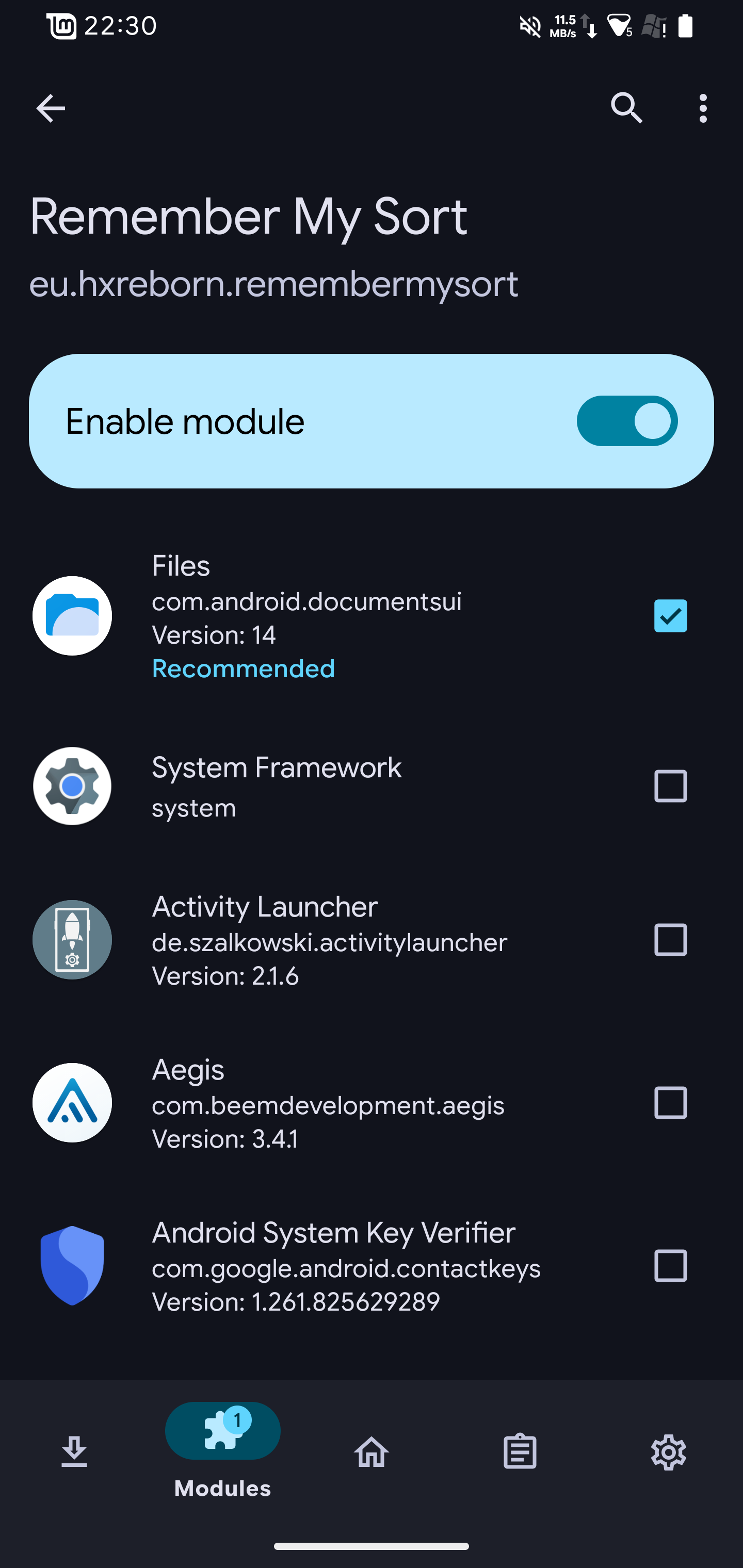 Screenshot of Remember My Sort