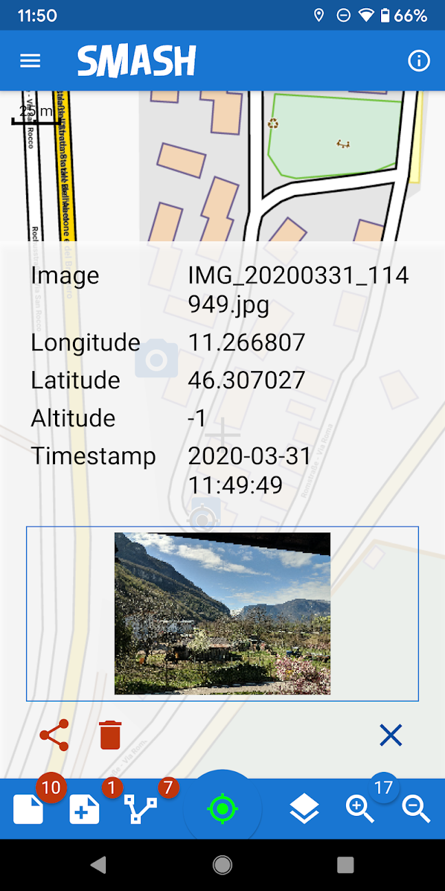 Screenshot of SMASH — Smart Mobile App for Surveyor's Happiness