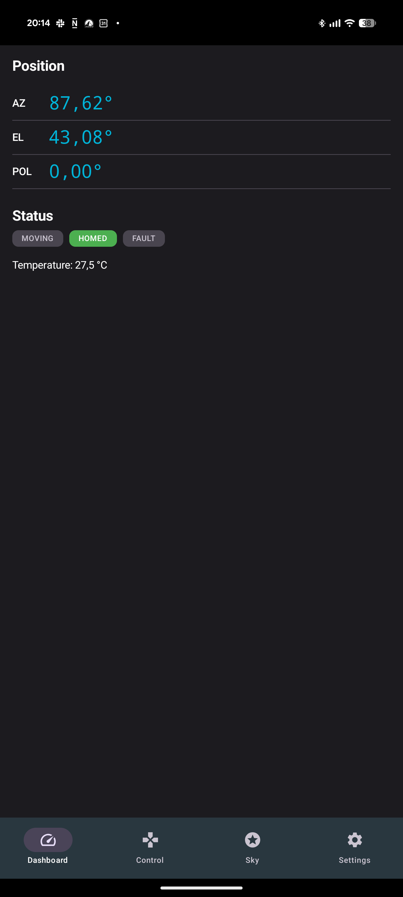 Screenshot of Smart Radio Telescope
