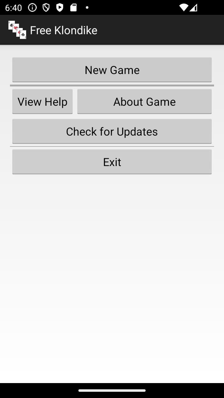 Screenshot of Free Klondike