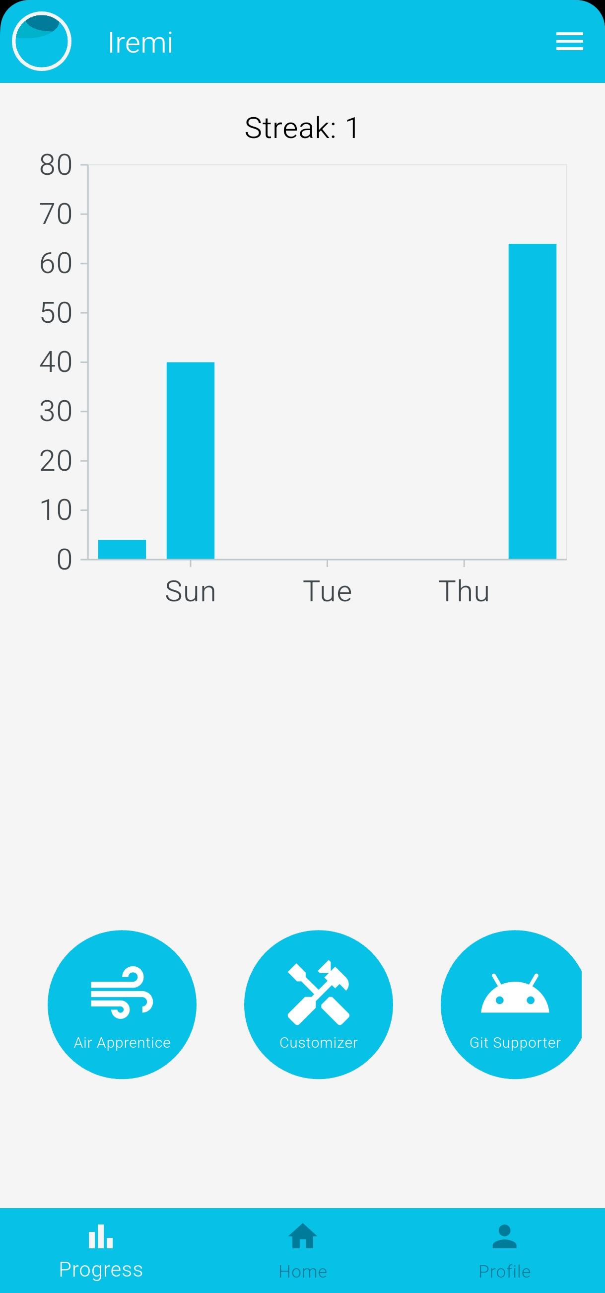 Screenshot of Iremi Breathing App