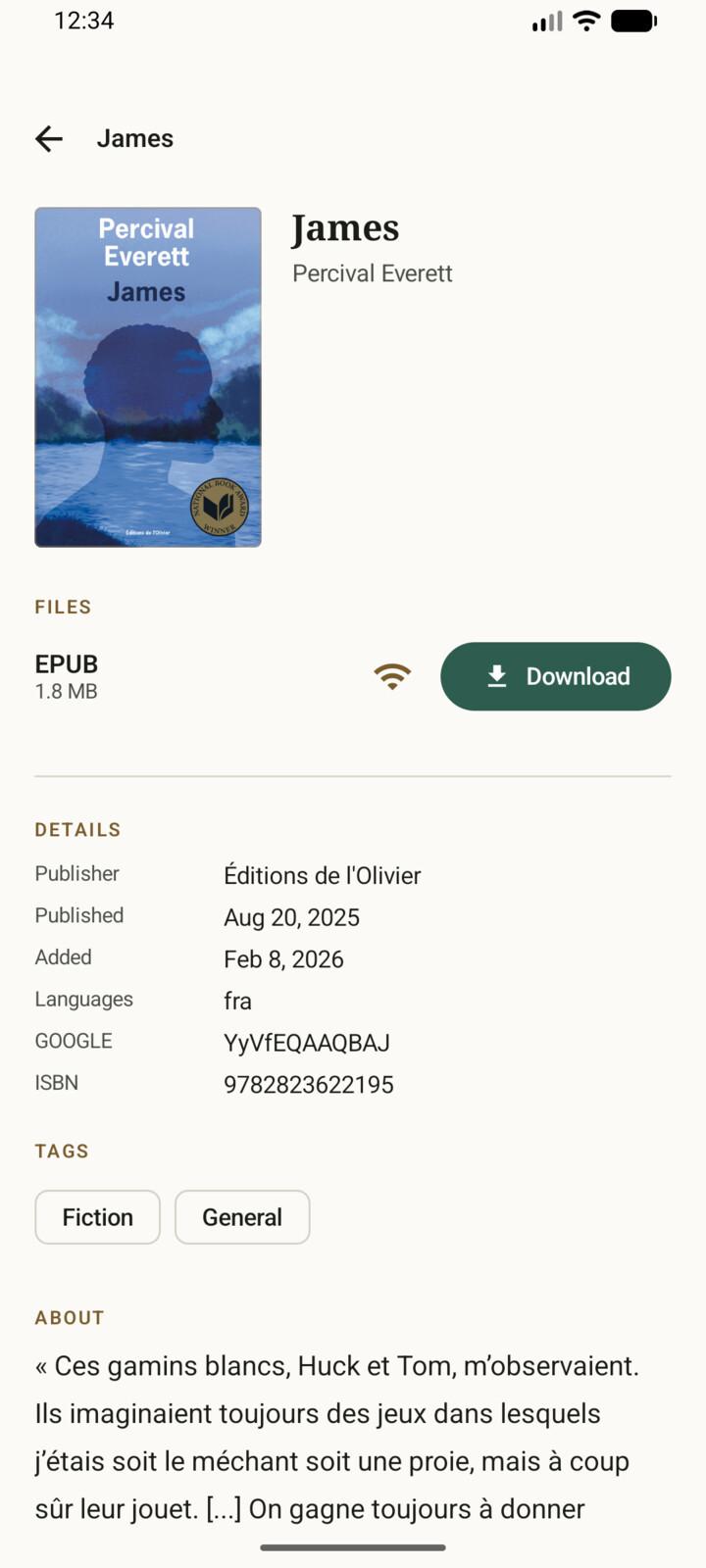 Screenshot of Étagère