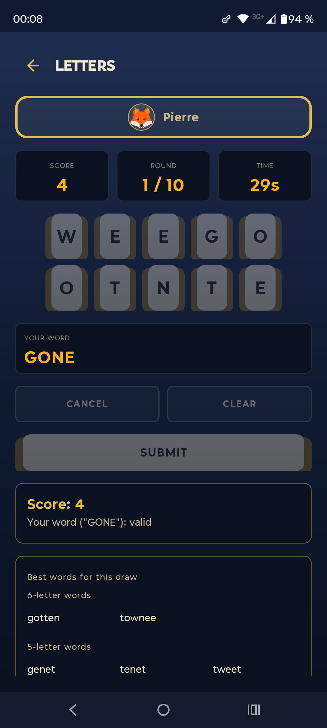 Screenshot of Numbers & Letters
