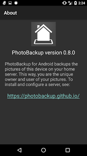 Screenshot of PhotoBackup