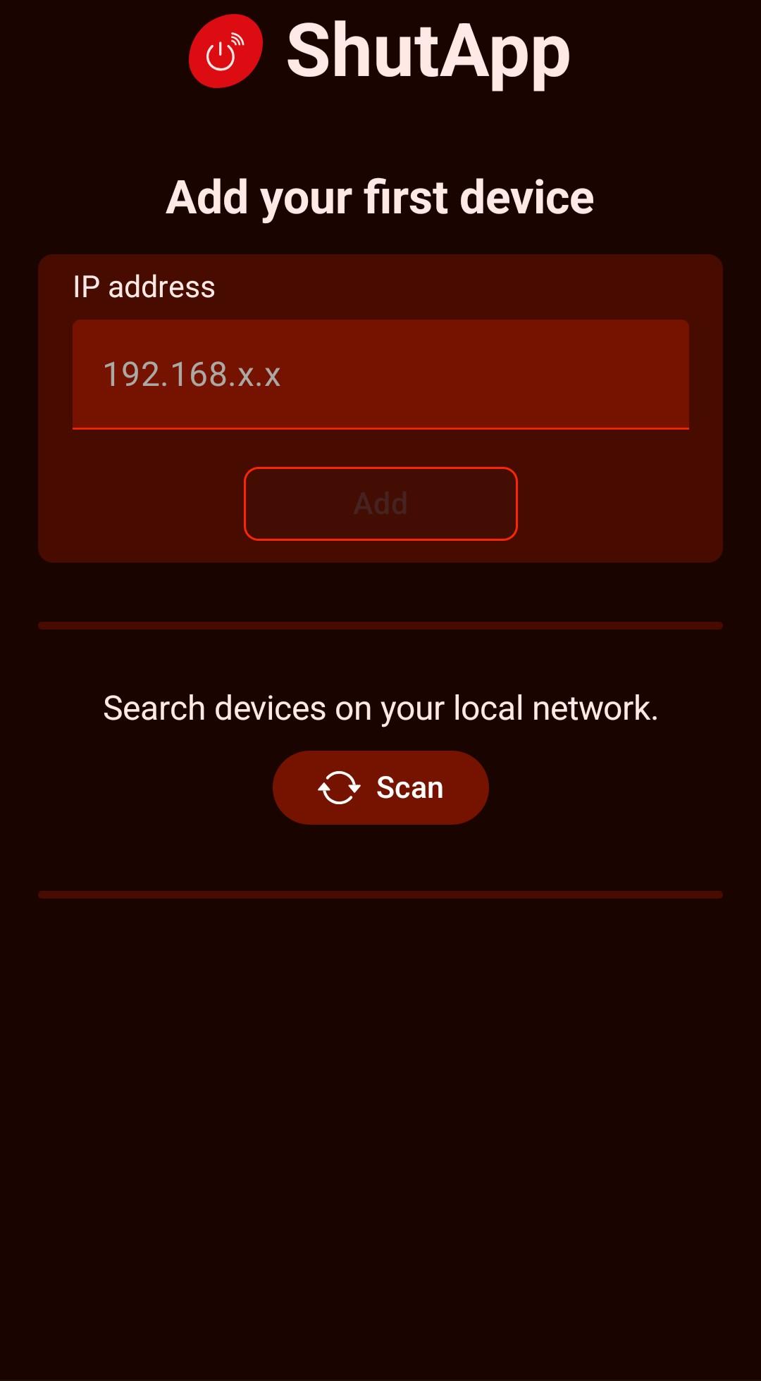 Screenshot of ShutApp