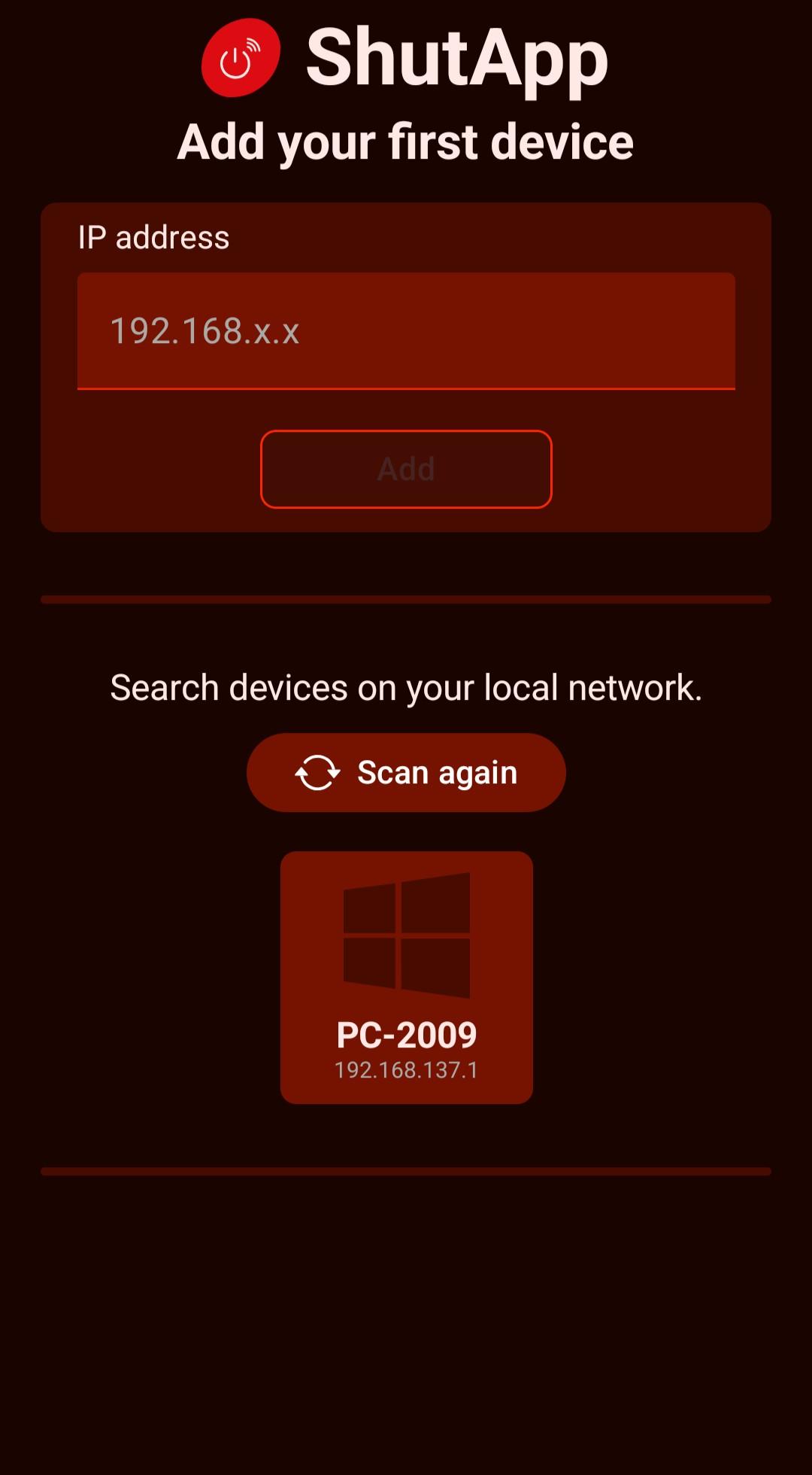 Screenshot of ShutApp