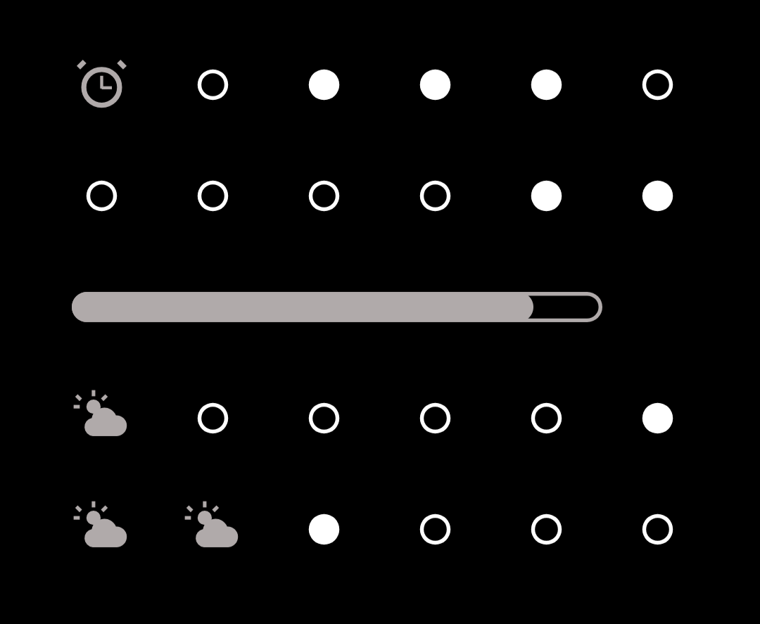 Screenshot of BinClockWidget