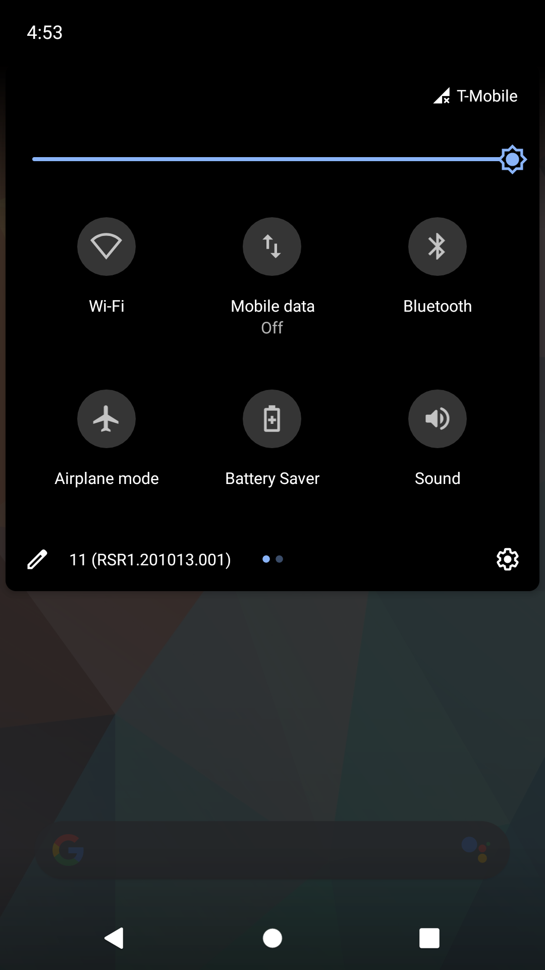 Screenshot of Sound Quick Settings