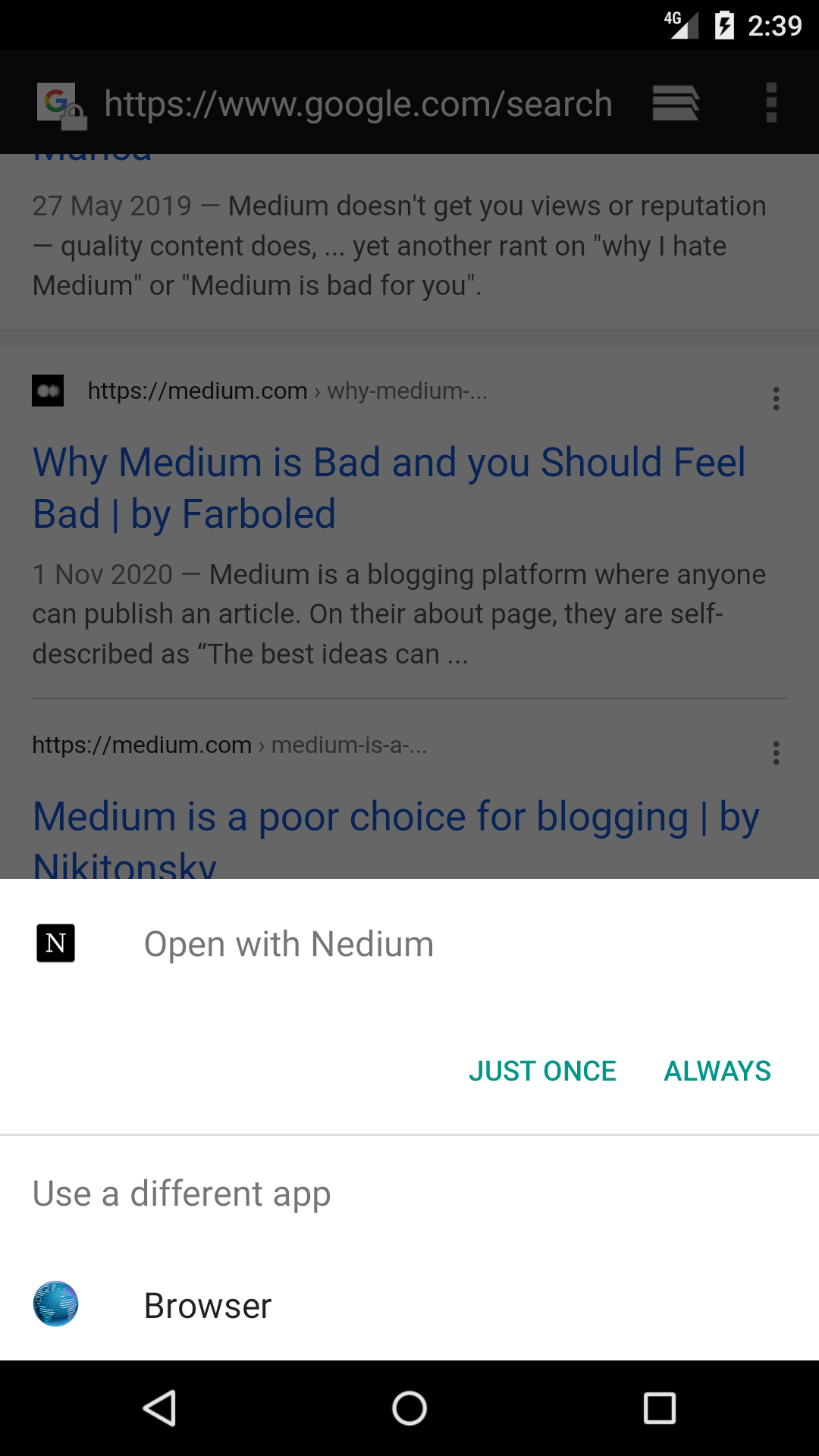 Screenshot of nedium