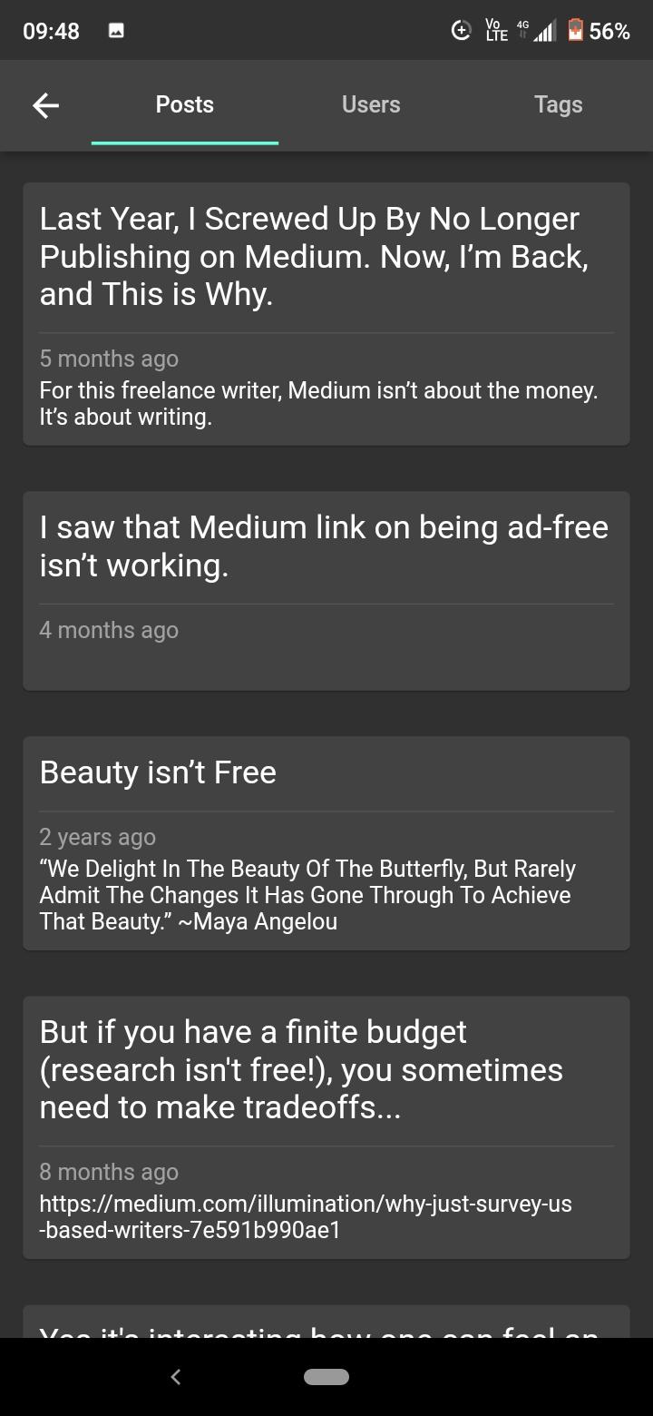 Screenshot of Simple Medium Client