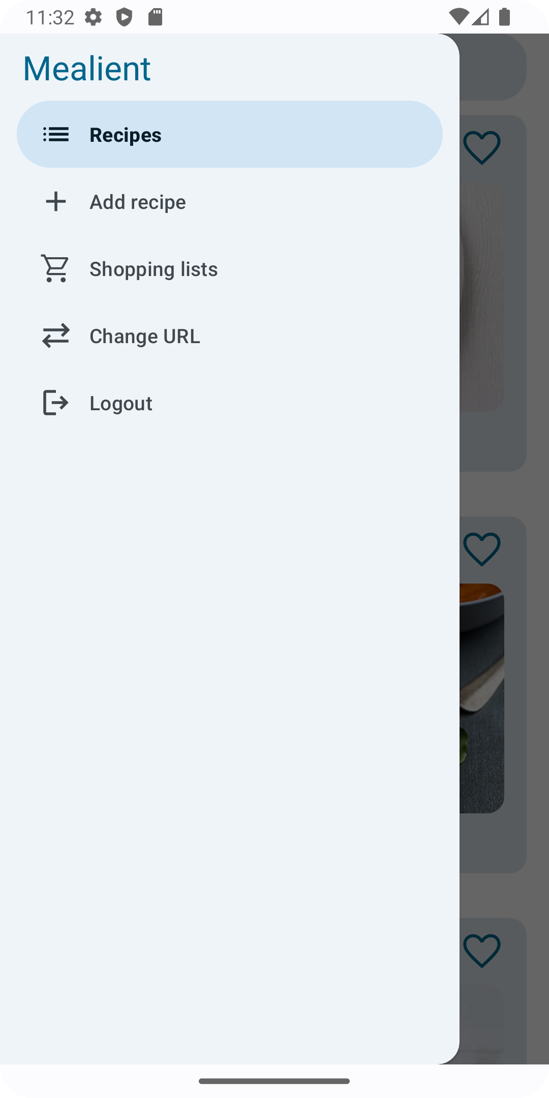 Screenshot of Mealient
